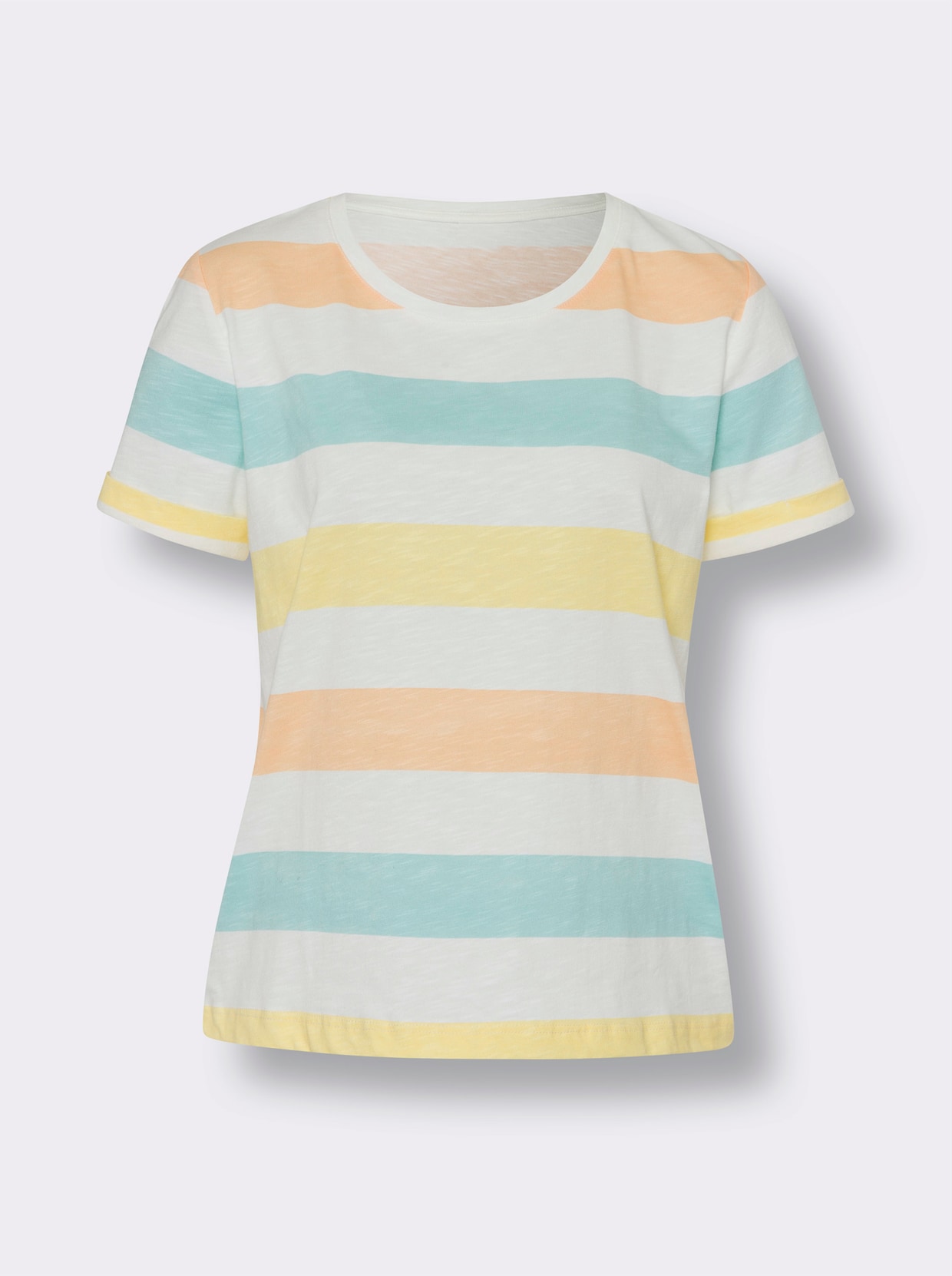 heine T-shirt rayé - abricot-blanc à rayures fines