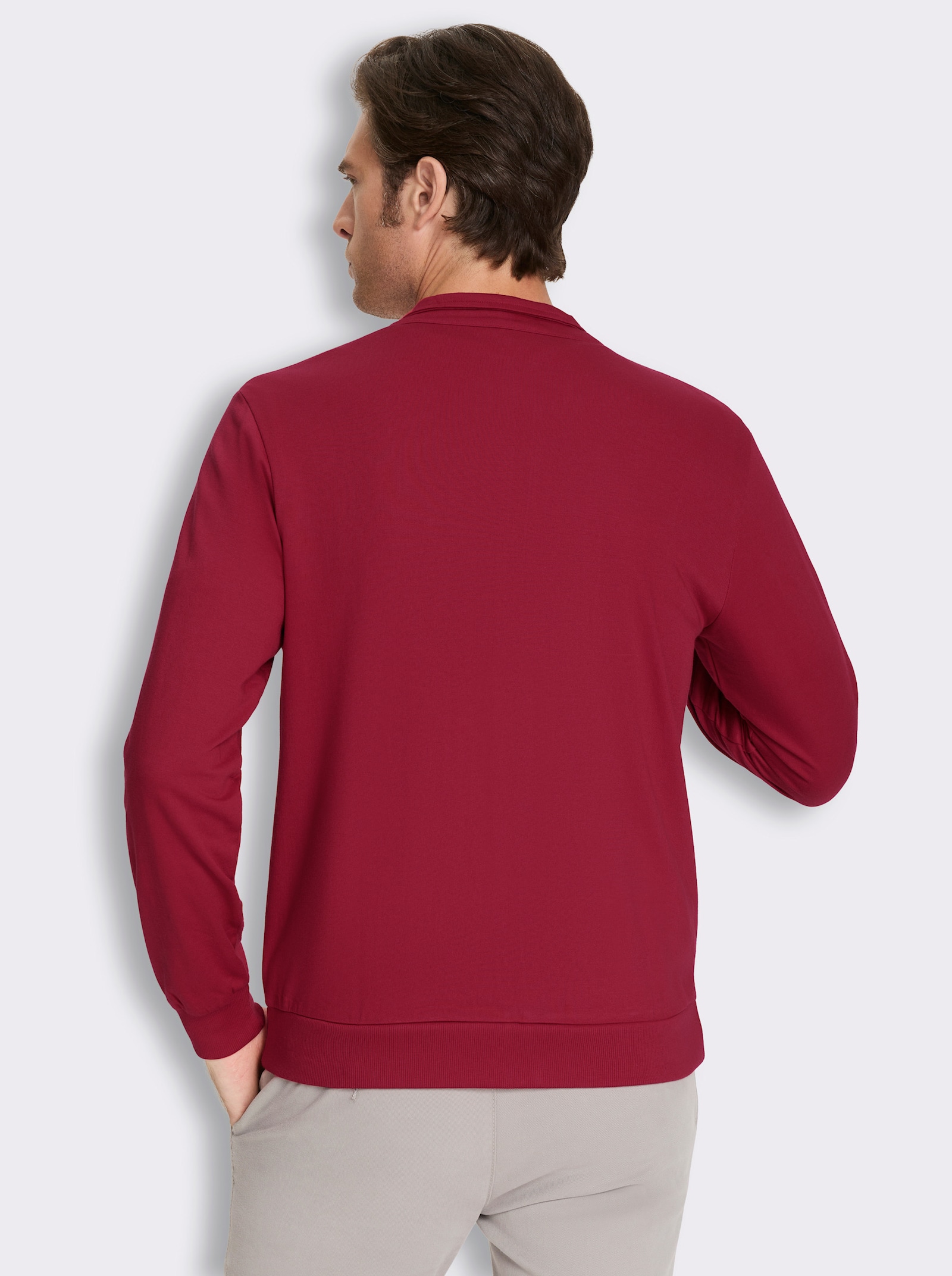 Shirtjacke mit Prints - rot