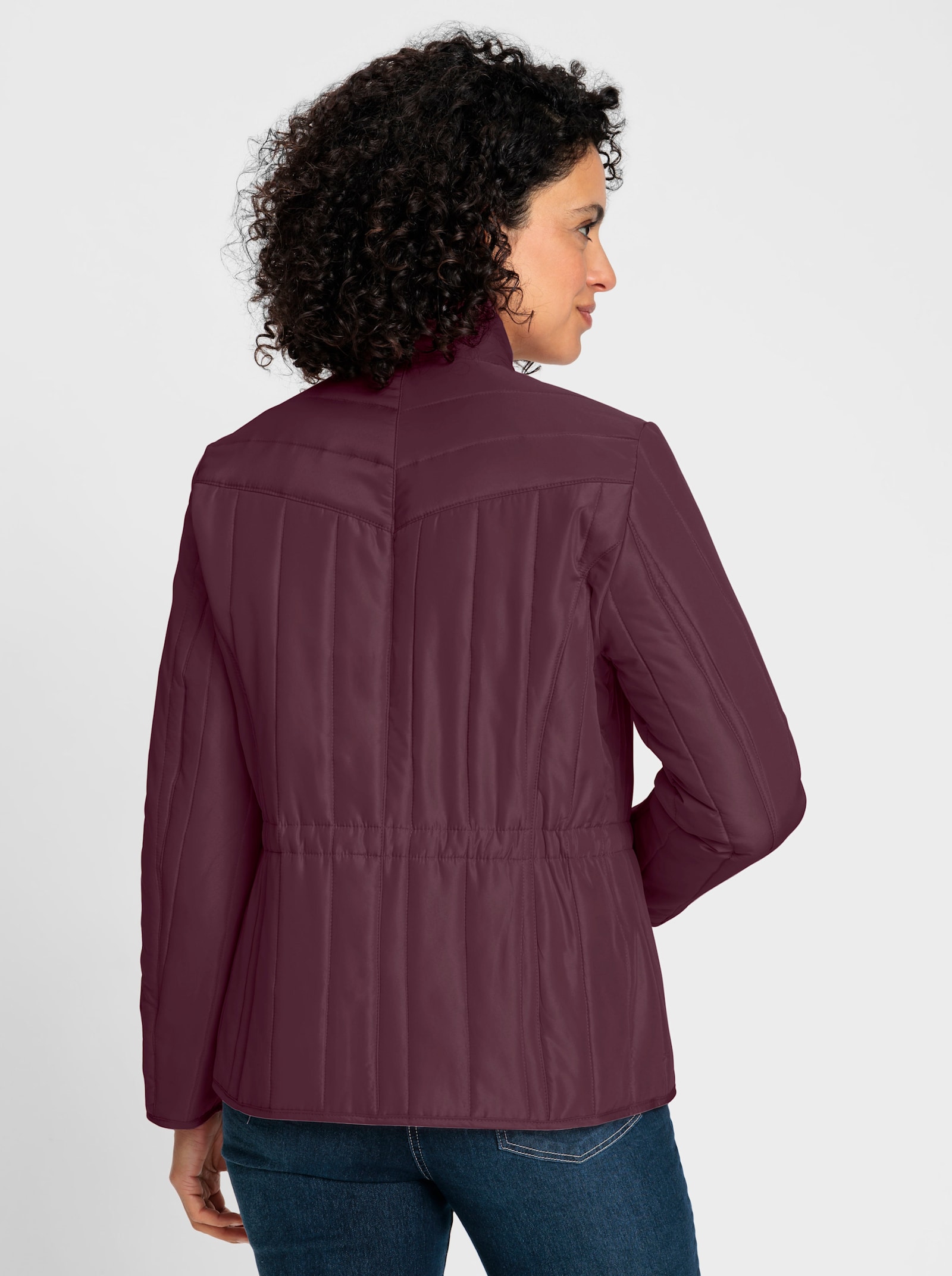 Steppjacke mit Längssteppung - burgund