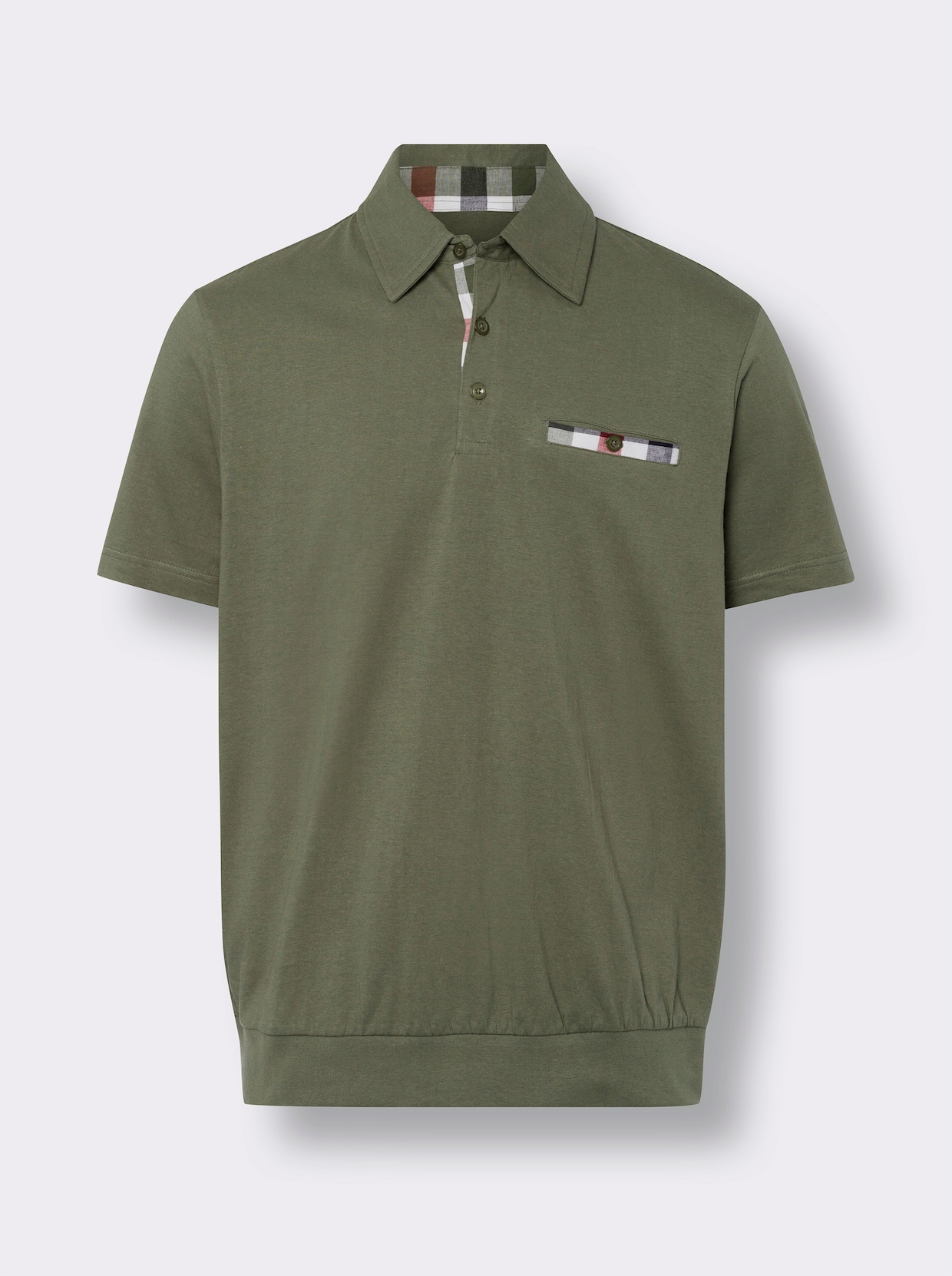 Kurzarm-Poloshirt - khaki