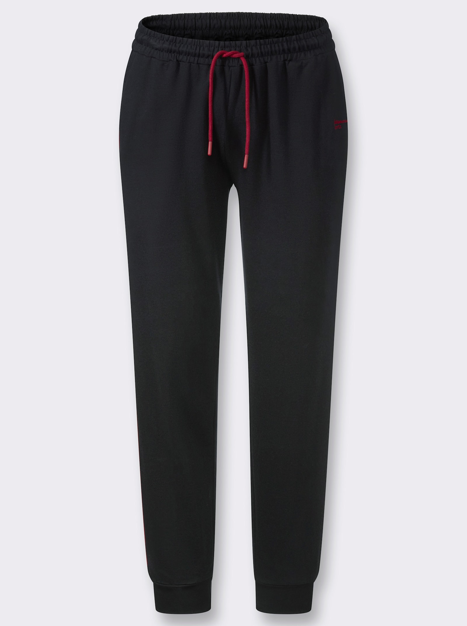 Catamaran Sports Sweathose mit seitlicher Paspel - schwarz-kirsche