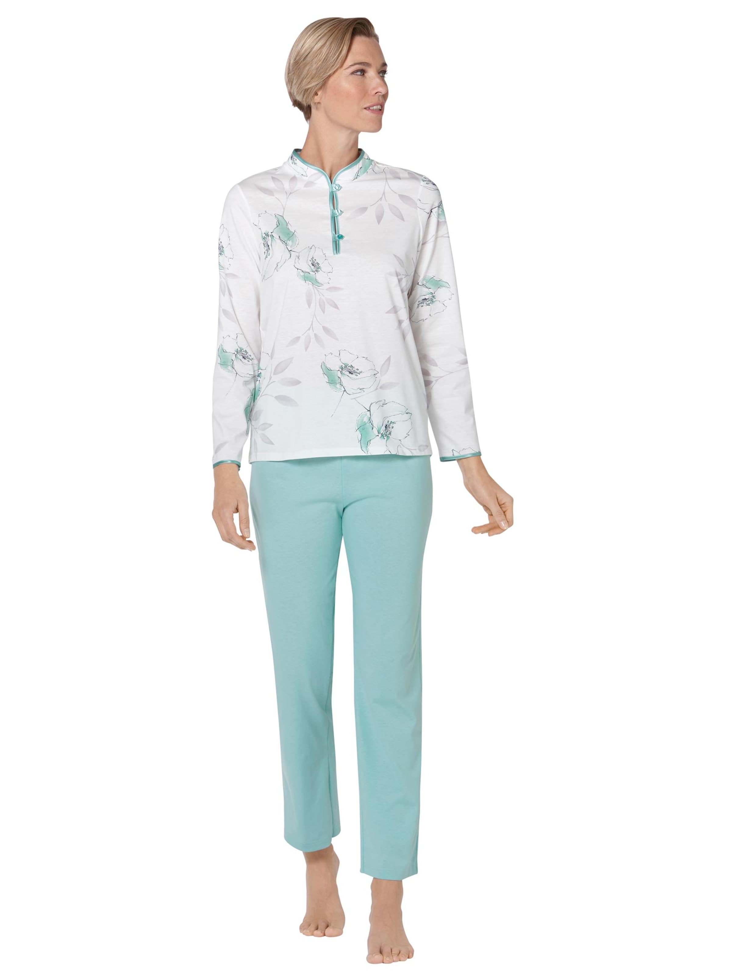 Schlafanzug - ecru-mint