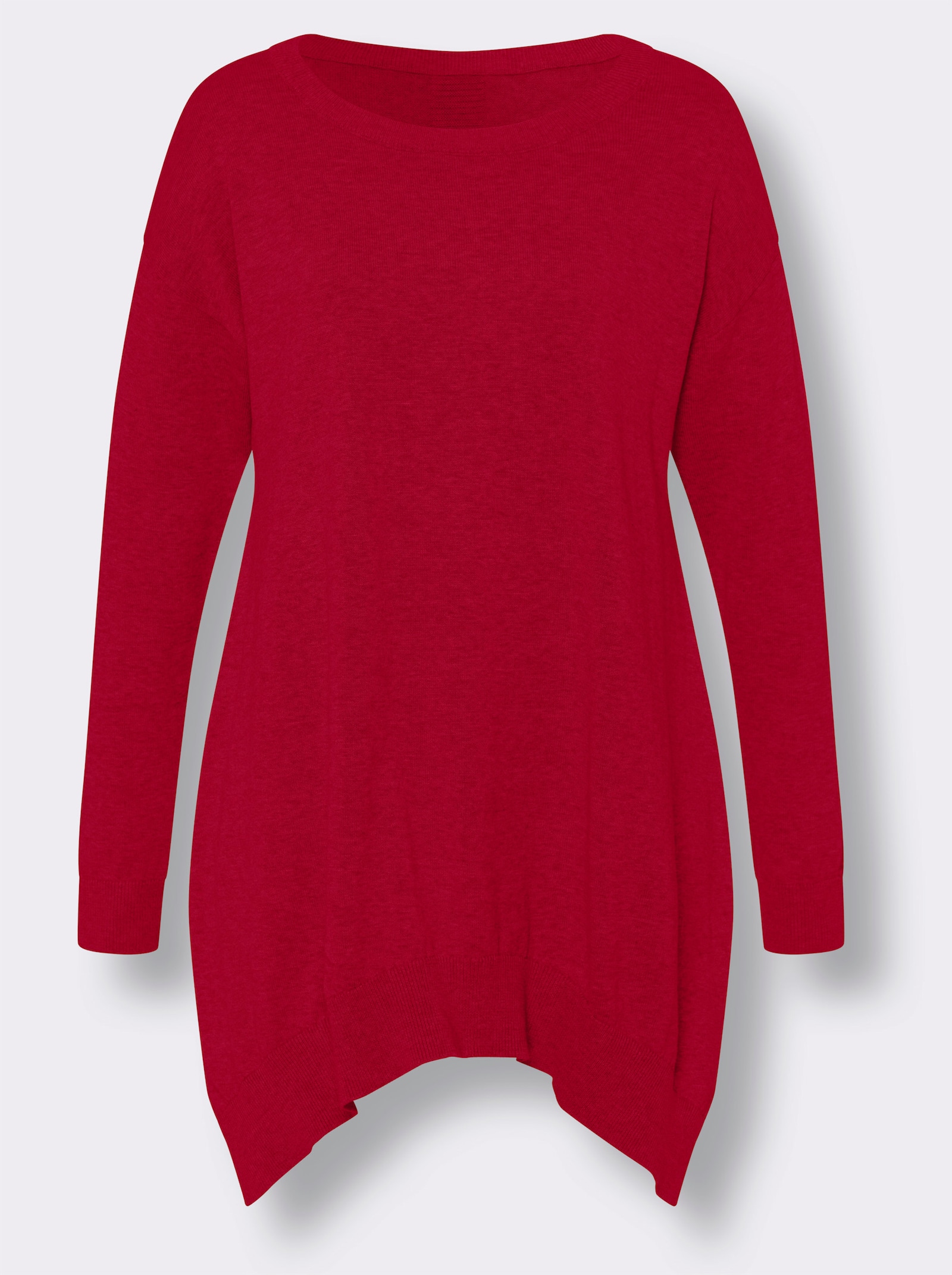 heine Katoenen pullover in lang model - rood