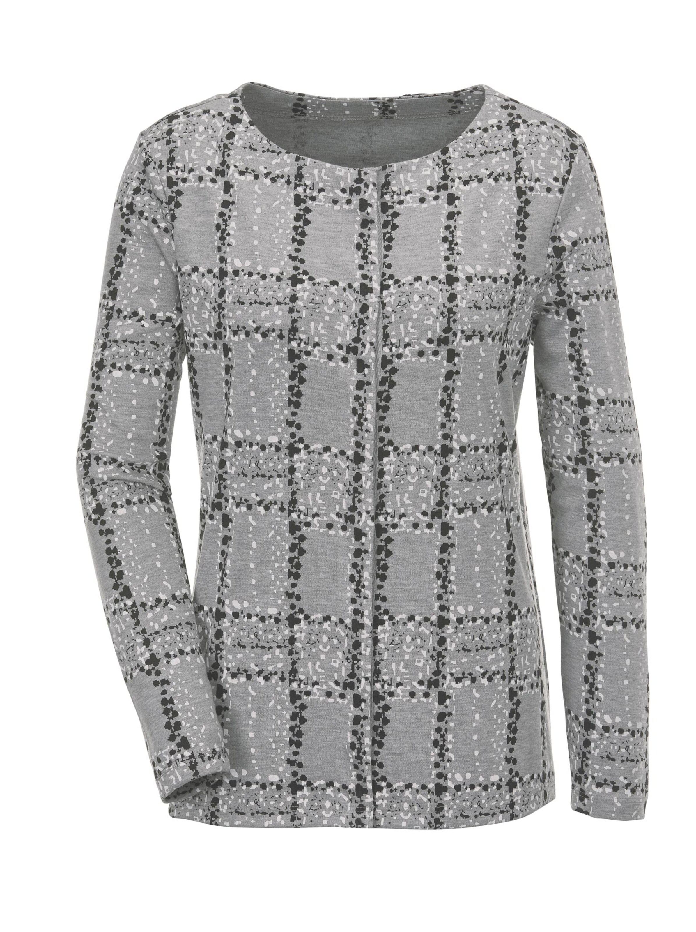 Shirtjacke - schwarz-weiß