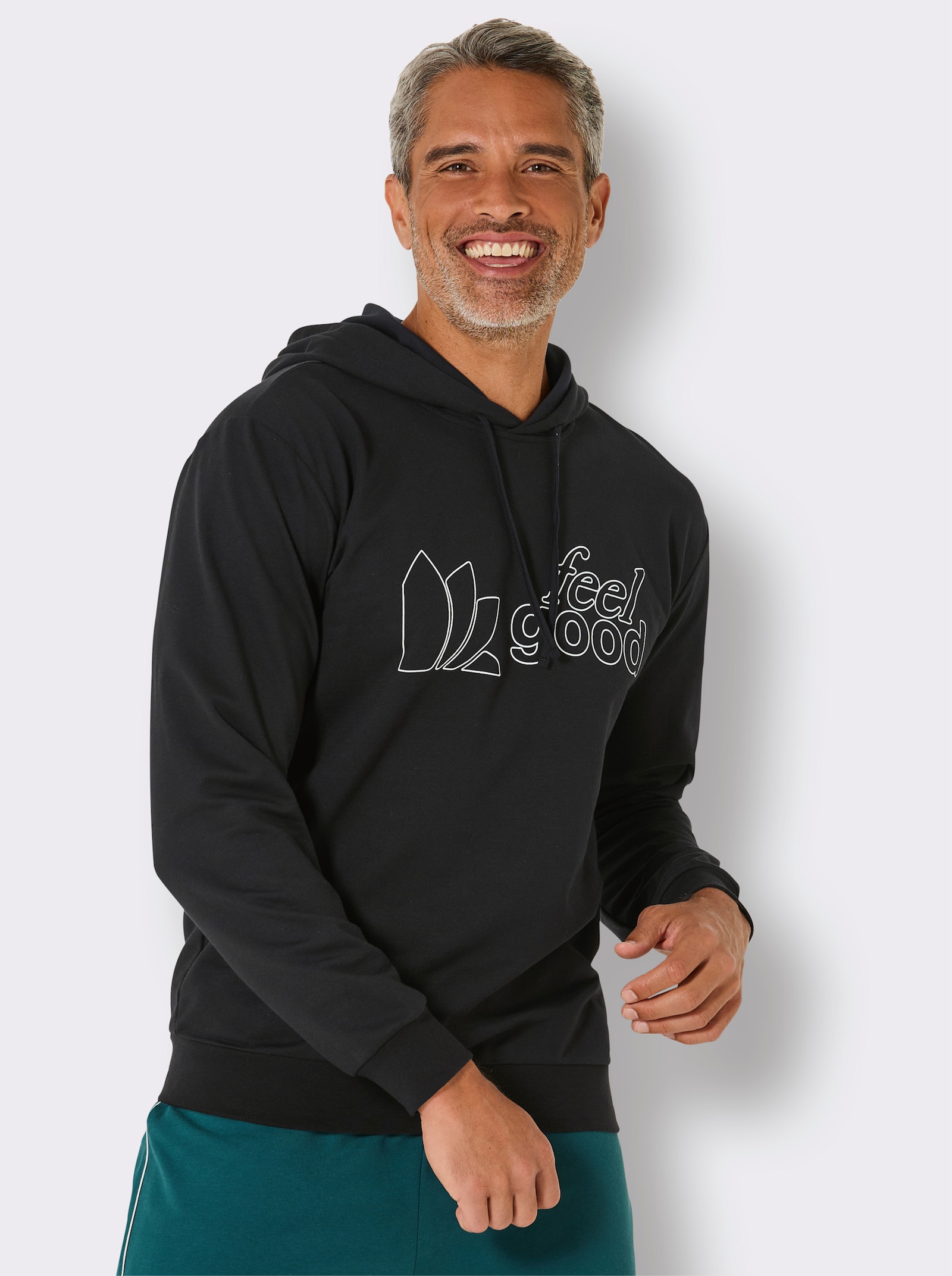 feel good Sweatshirt - schwarz-weiß