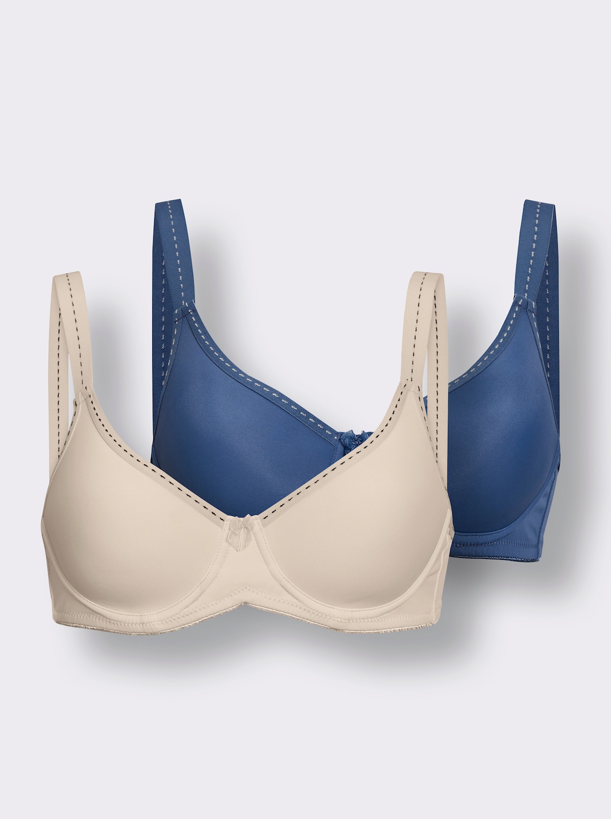 wäschepur Soutien-gorge à armatures spécial T-shirt - bleu jean+couleur ivoire