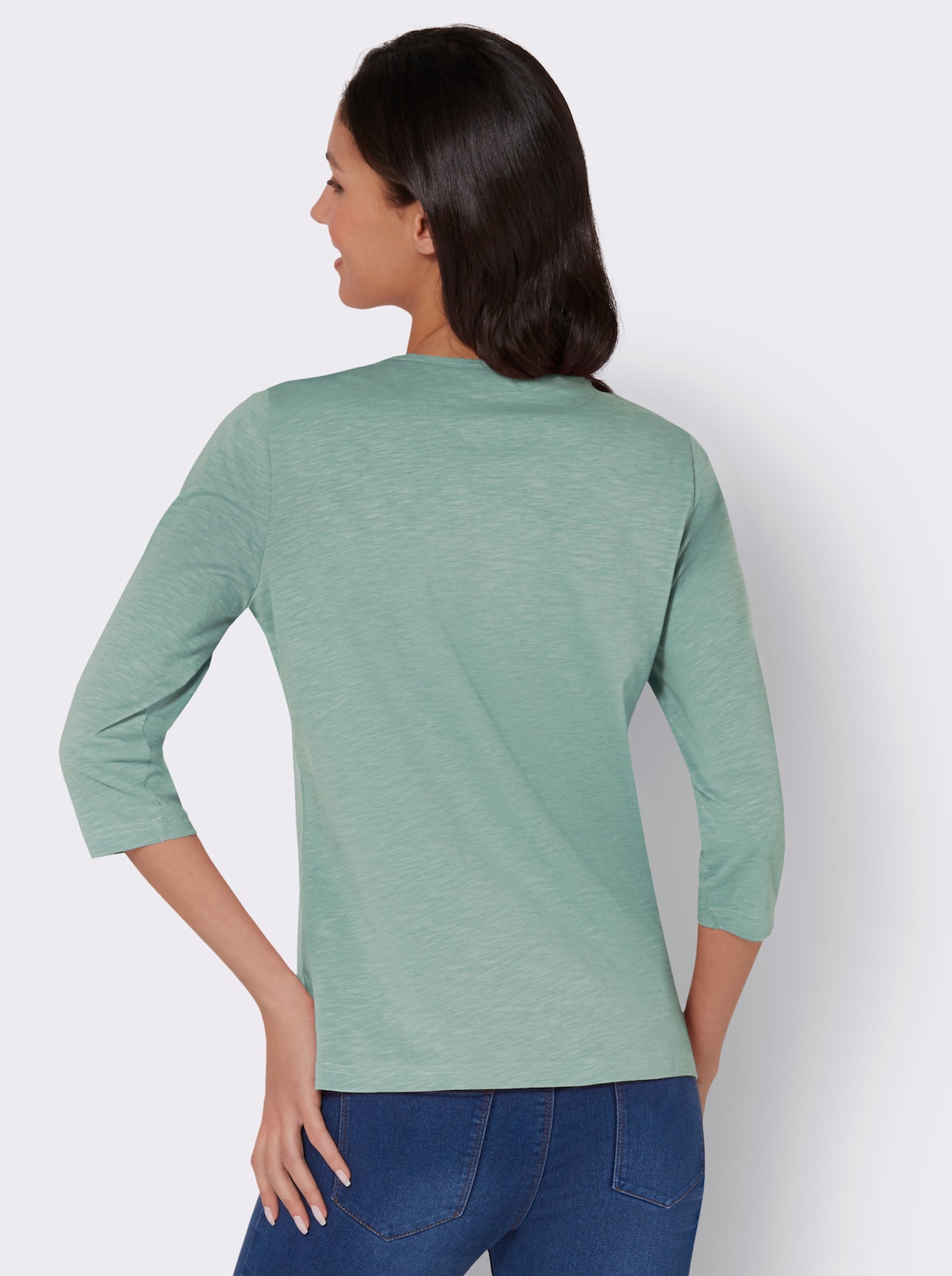 3/4-Arm-Shirt - kalkmint-salbei