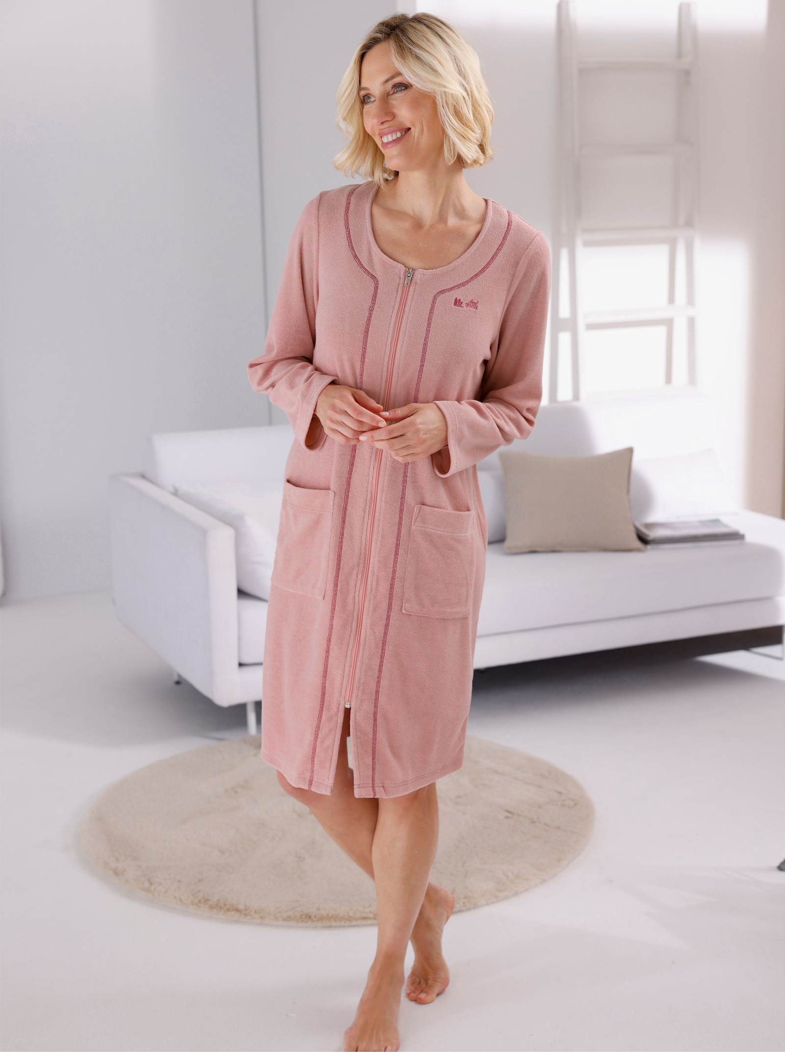feel good Bademantel - rosenquarz-erika
