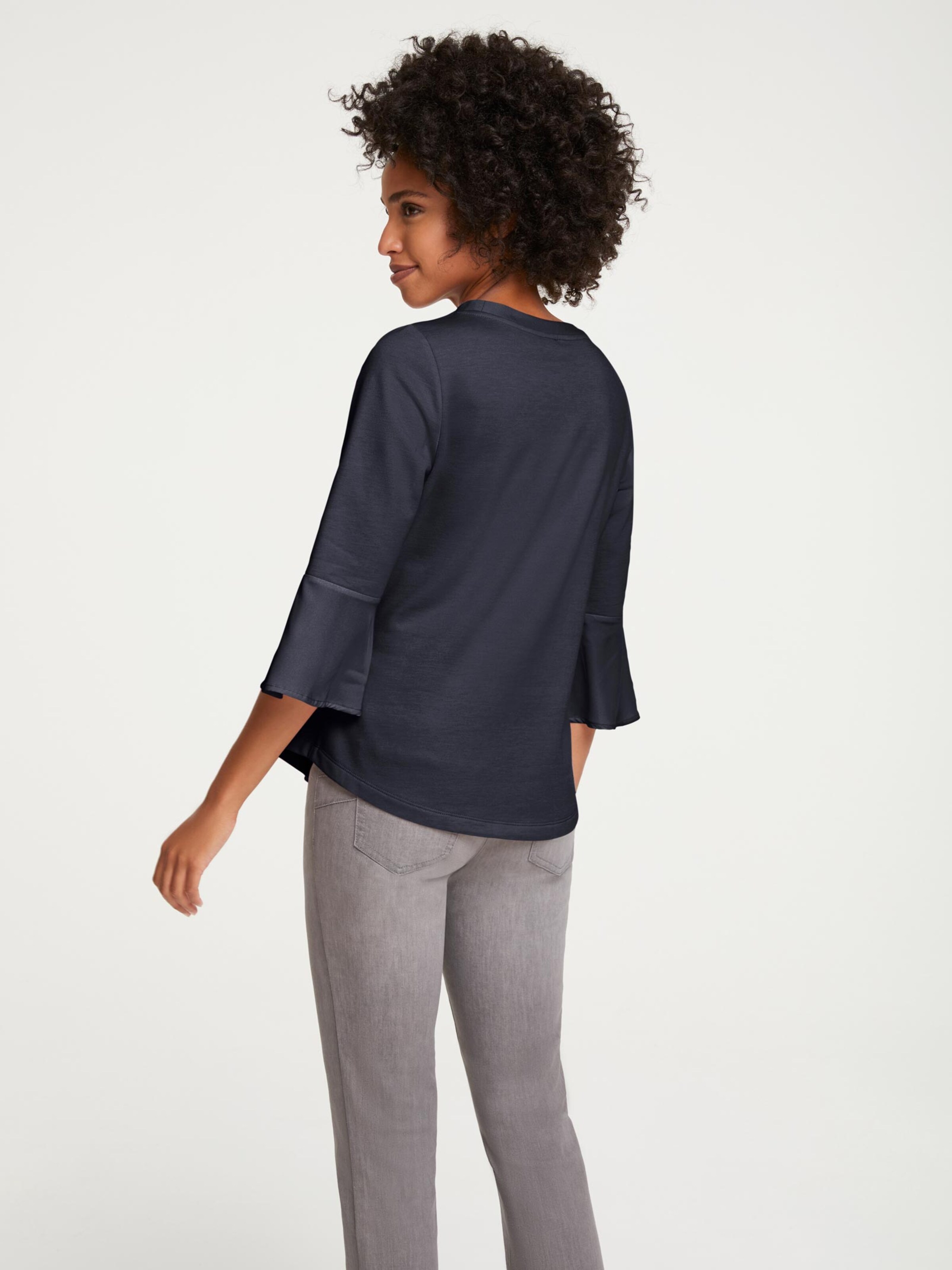 Damenmode Shirts Linea Tesini Sweatshirt in marine Damenmode Shirts Linea Tesini Sweatshirt in marine
