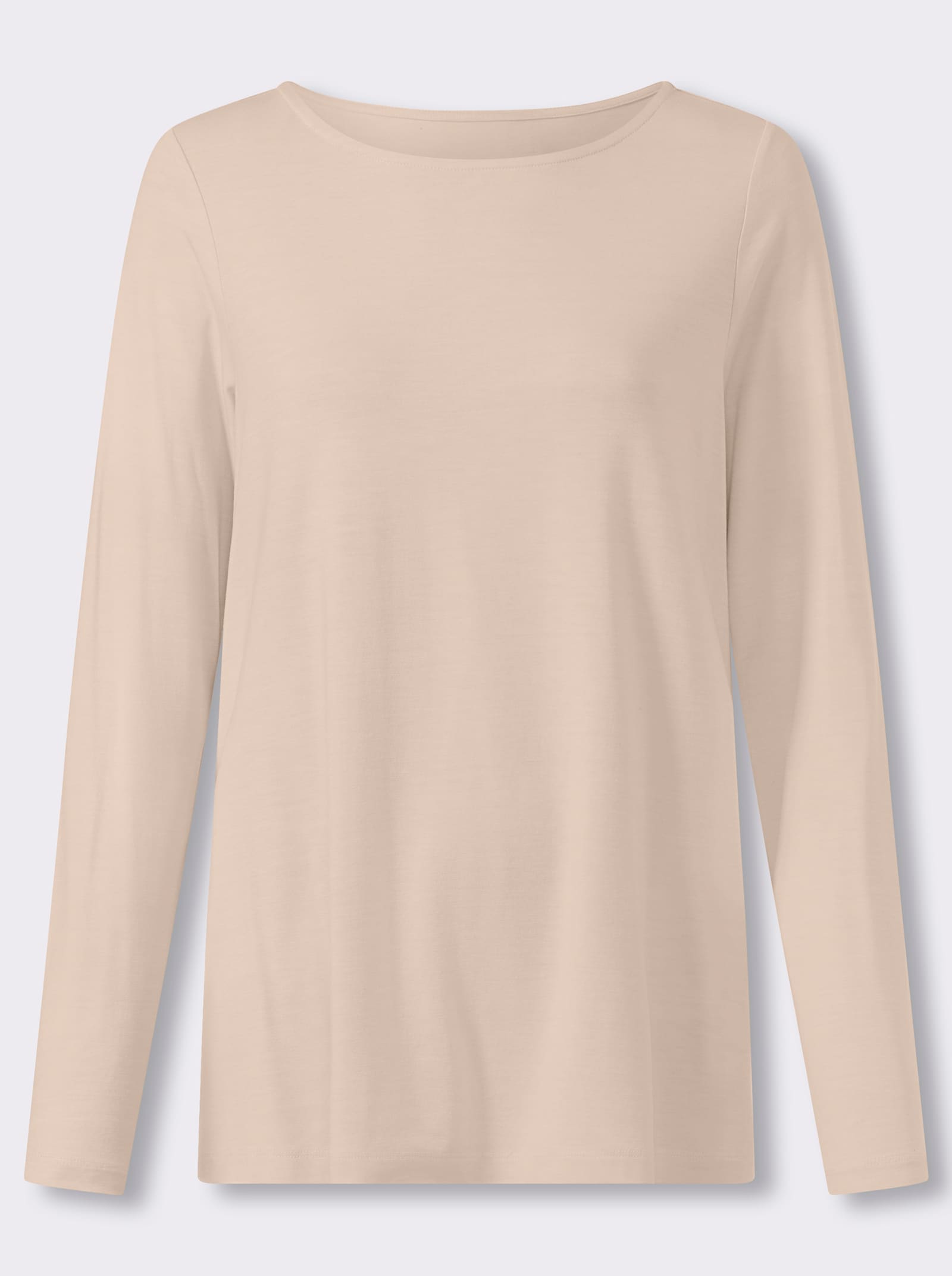 heine Rundhalsshirt in A-Form - elfenbein