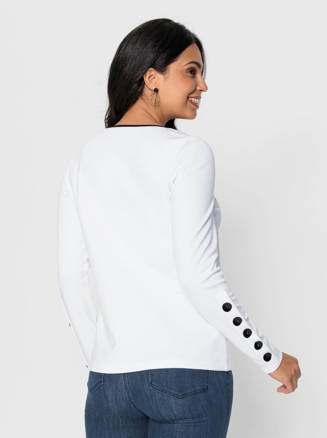 Langarmshirt - weiß