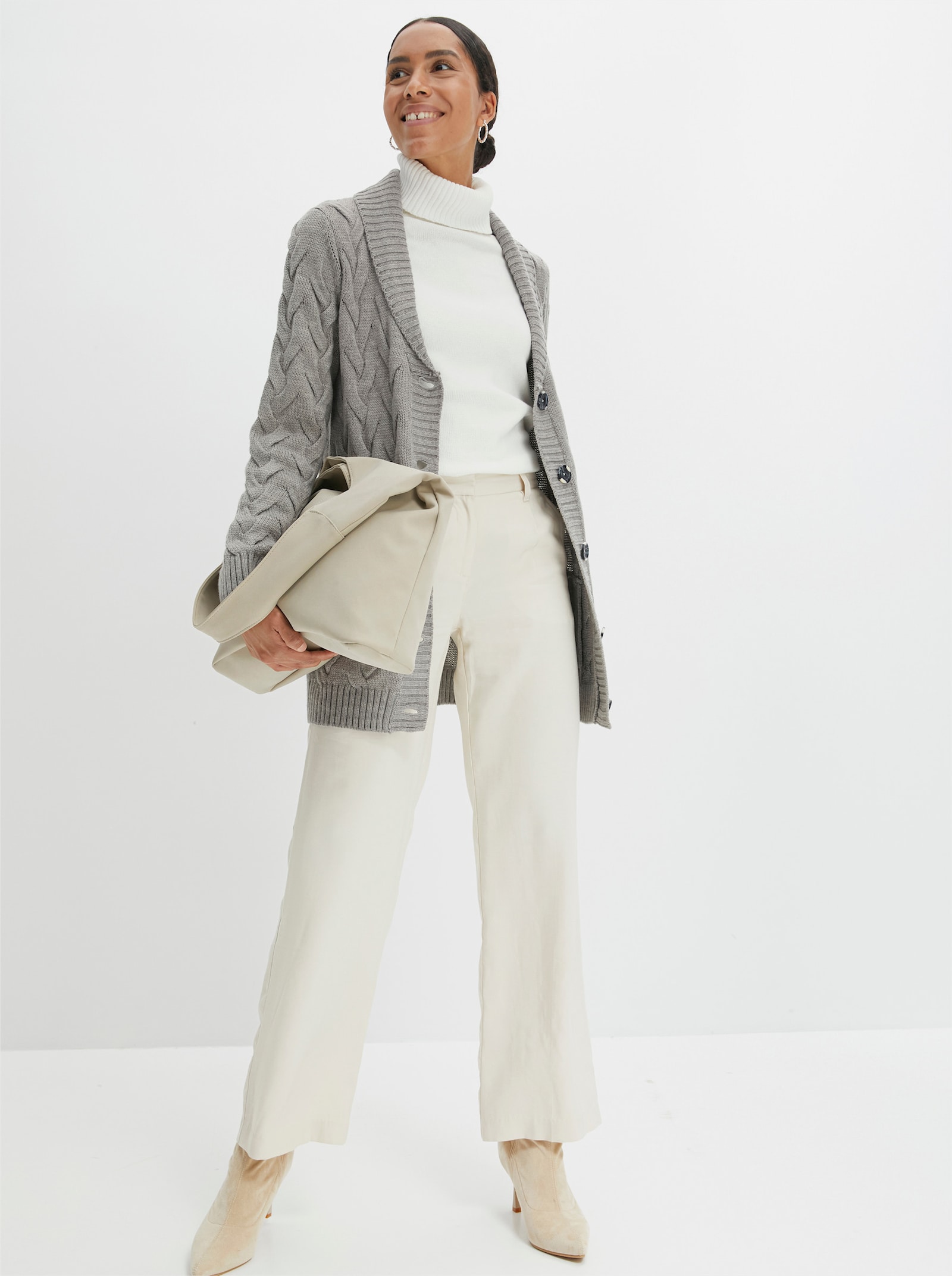 Hose mit seitlichem Dehnbund - champagner