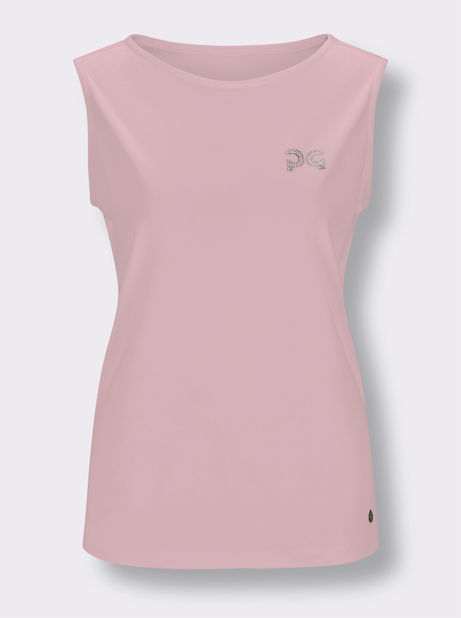 CREATION L PREMIUM Shirttop mit Glitzersteinchen - rosé