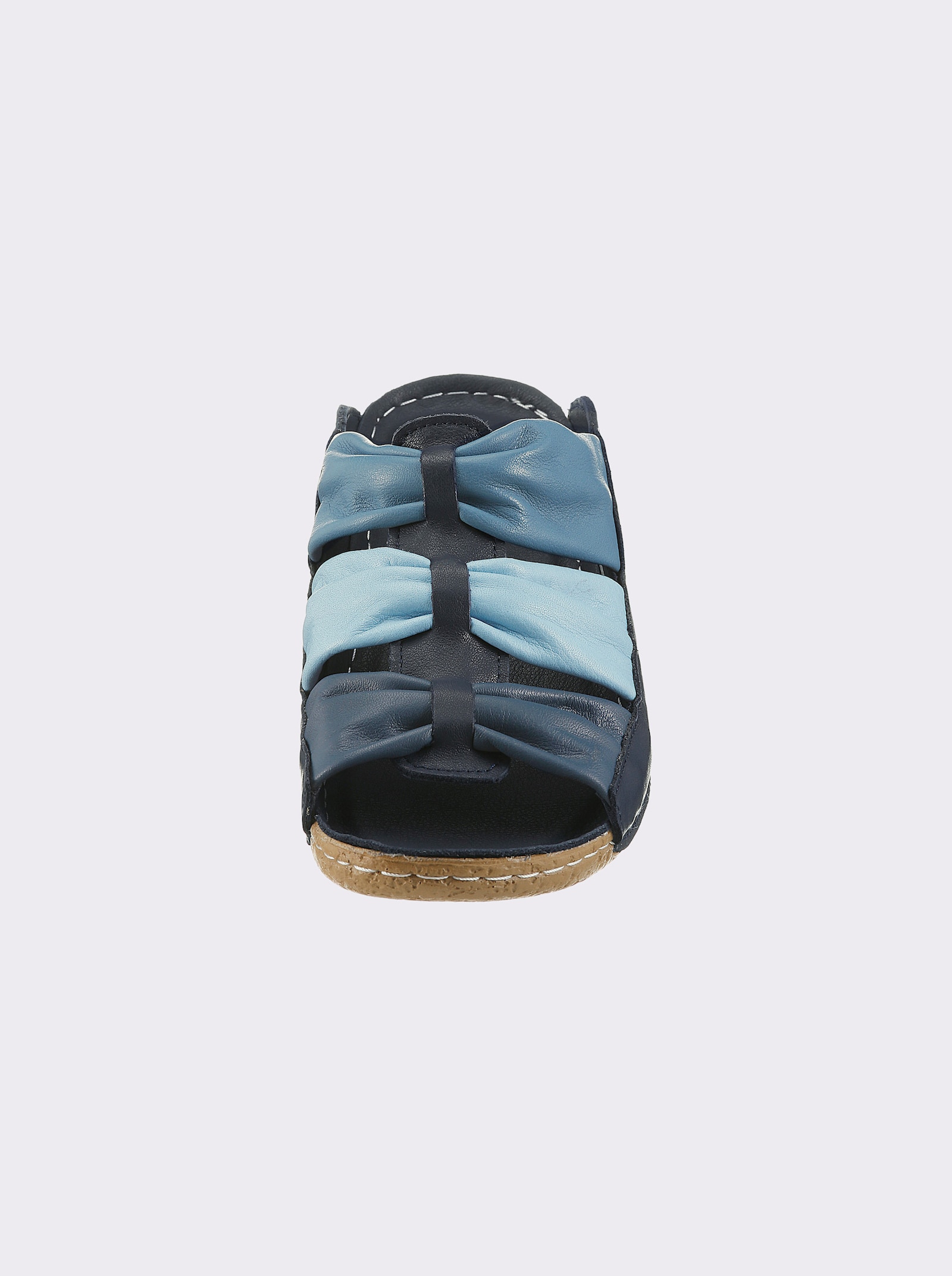 Andrea Conti Pantolette aus Leder - jeansblau-hellblau