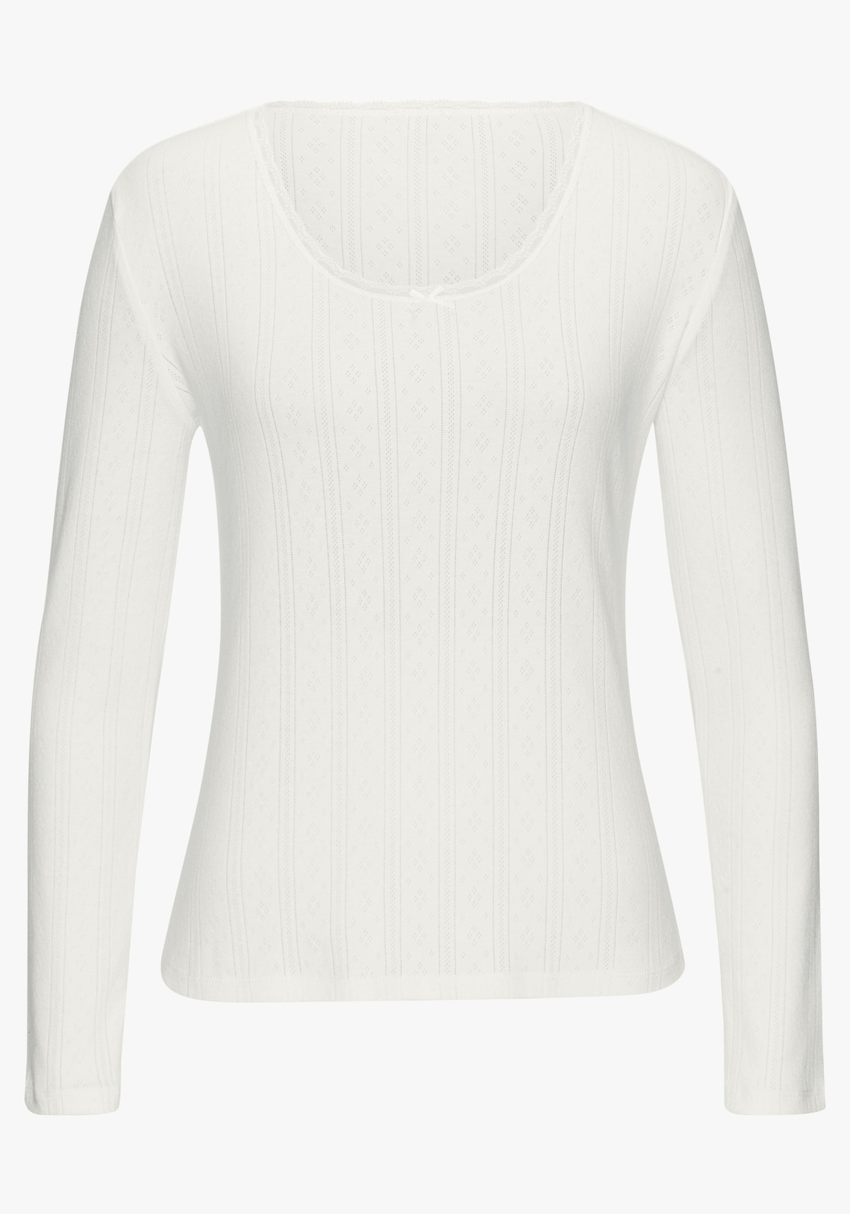 Vivance Langarmshirt - schwarz, creme