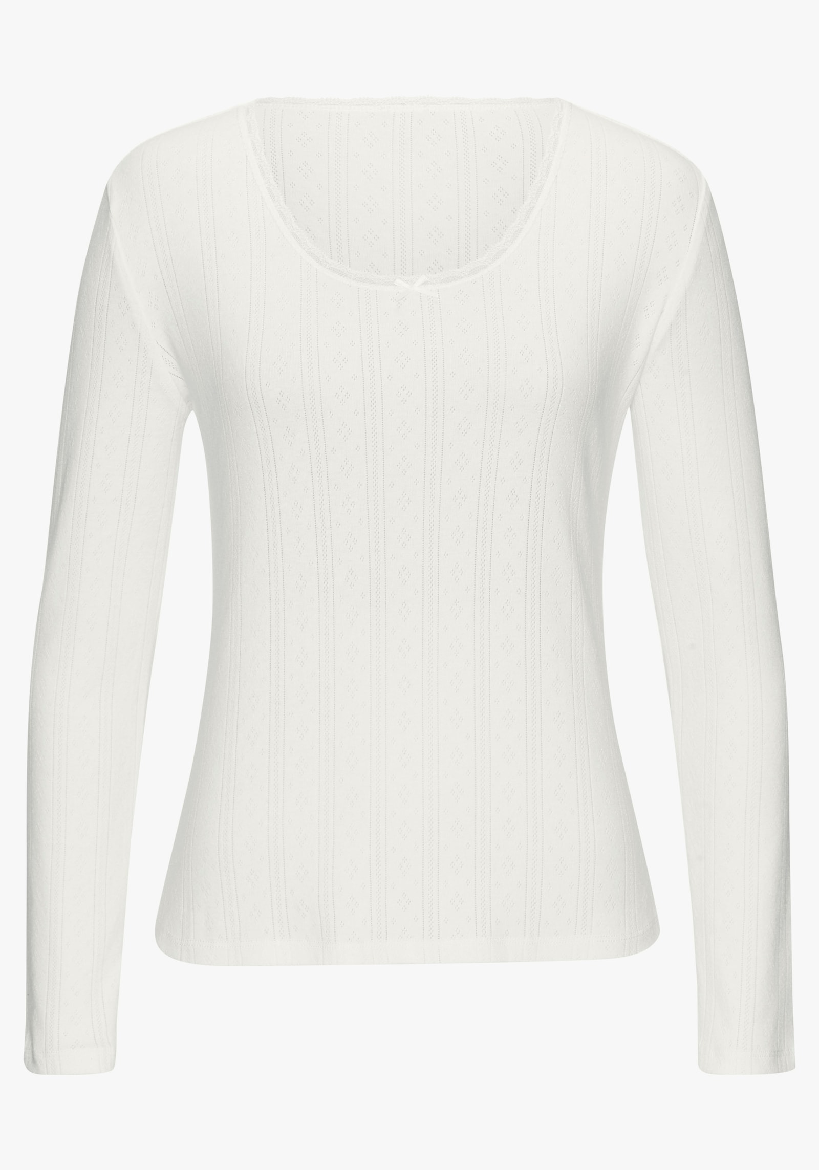Vivance Langarmshirt - schwarz, creme
