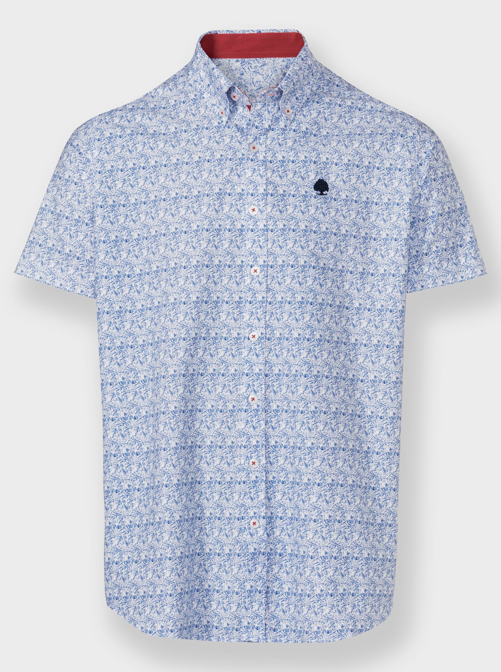 Catamaran Košile s krátkým rukávem - džínová modrá-bílá-vzor