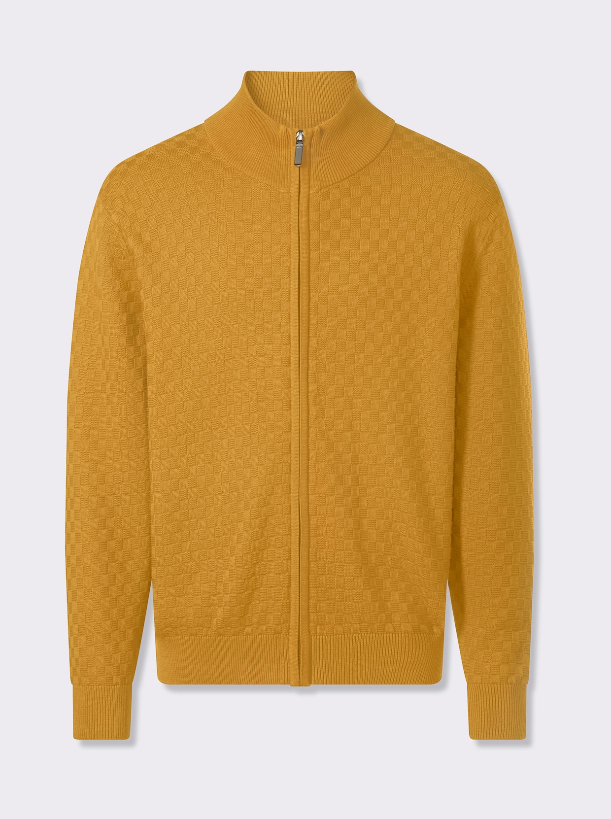Marco Donati Strickjacke mit verdecktem Reißverschluss - ocker