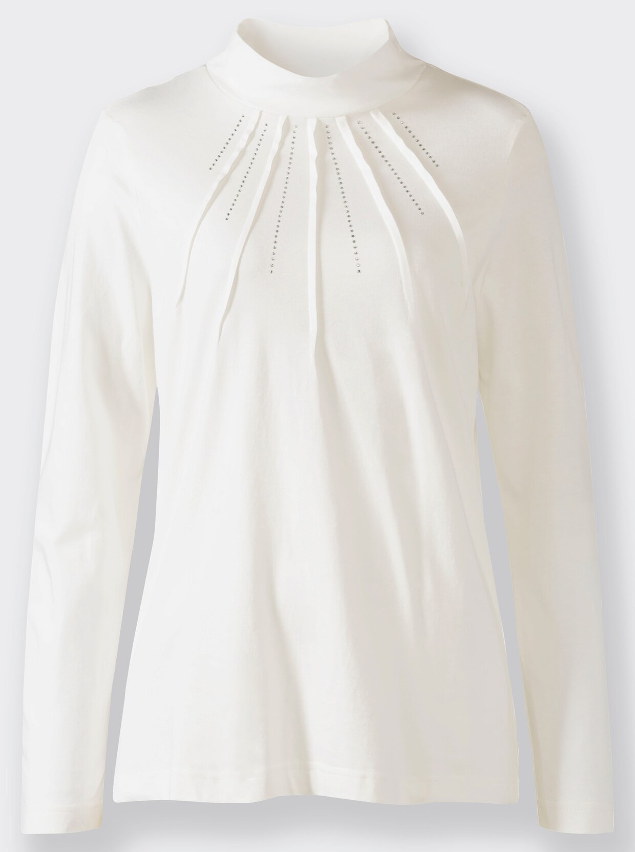 Stehkragenshirt - ecru