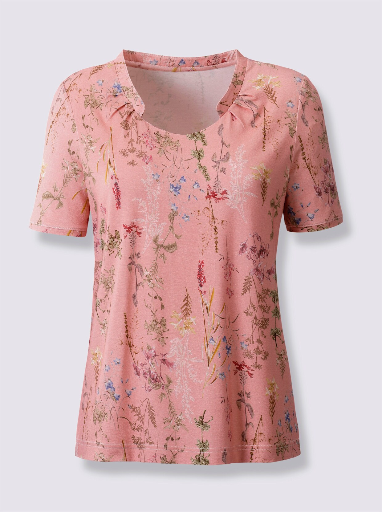 Kurzarmshirt - rosenquarz-bedruckt