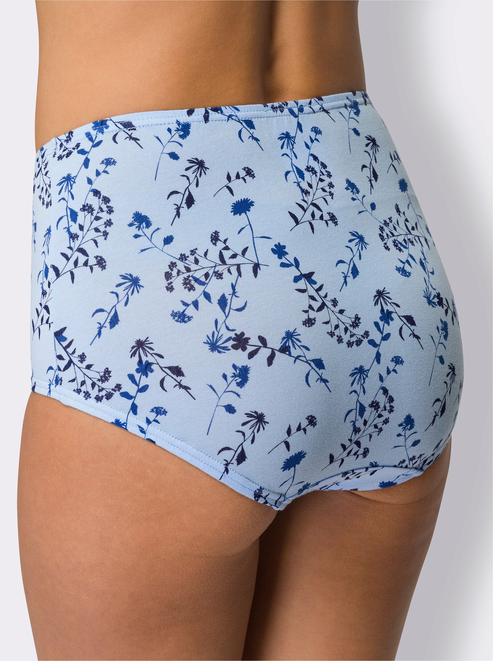 Tailleslip in stretchkwaliteit - wit + marine + ijsblauw