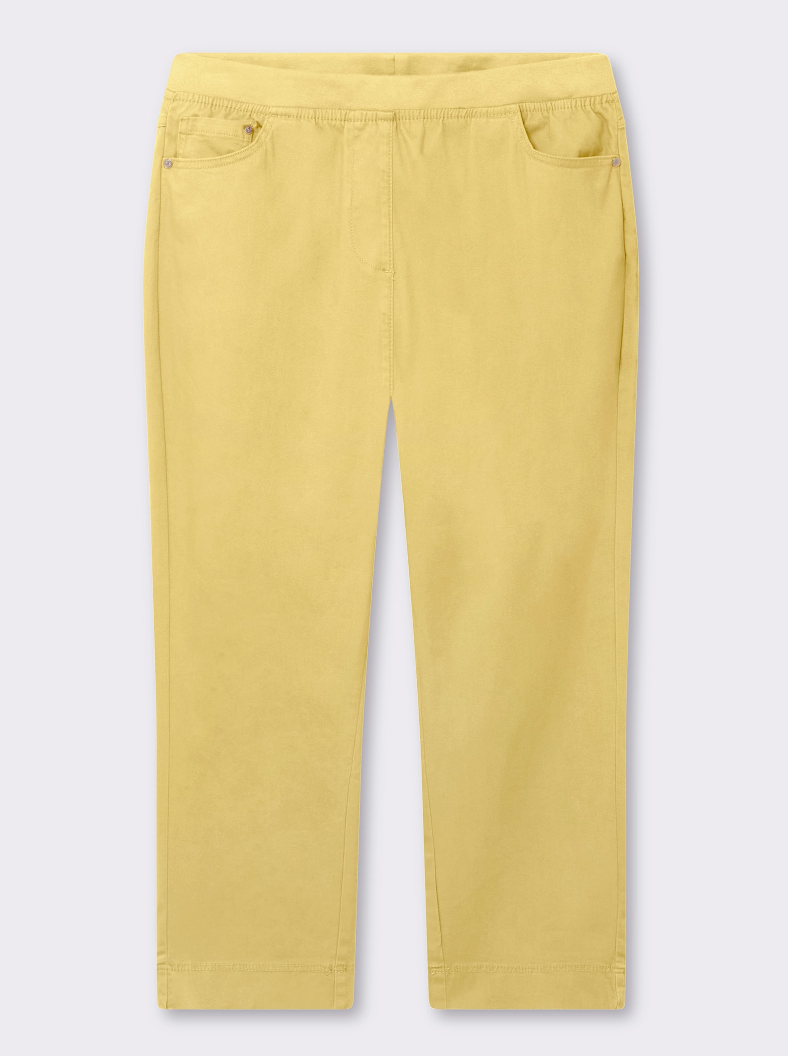 7/8-Jeans mit Jersey-Bund in softer Qualität - zitrone