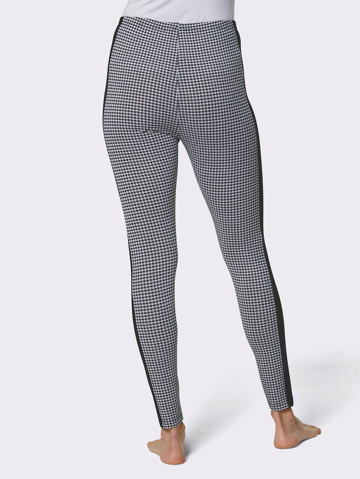 CREATION L PREMIUM Legging van modal - zwart/wit geprint