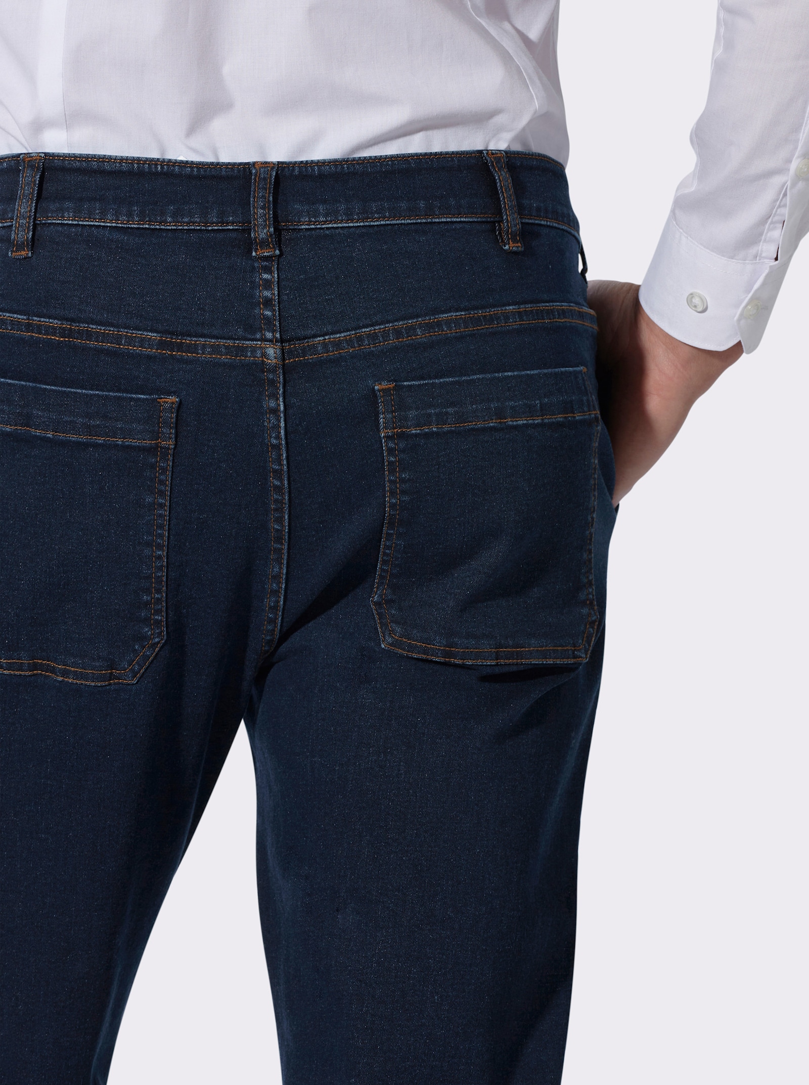 Trachtenjeans mit abnehmbarem Latz - dark blue