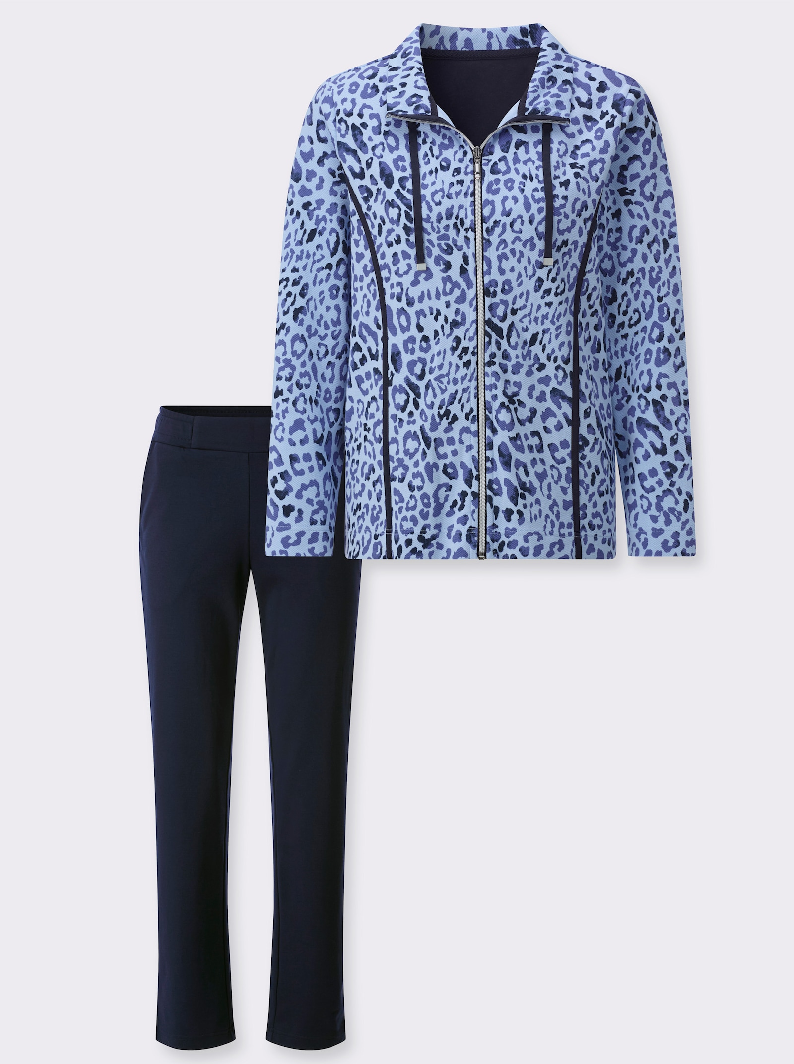 Hajo Tenue détente en fibre thermorégulatrice - marine-bleu glacier imprimé