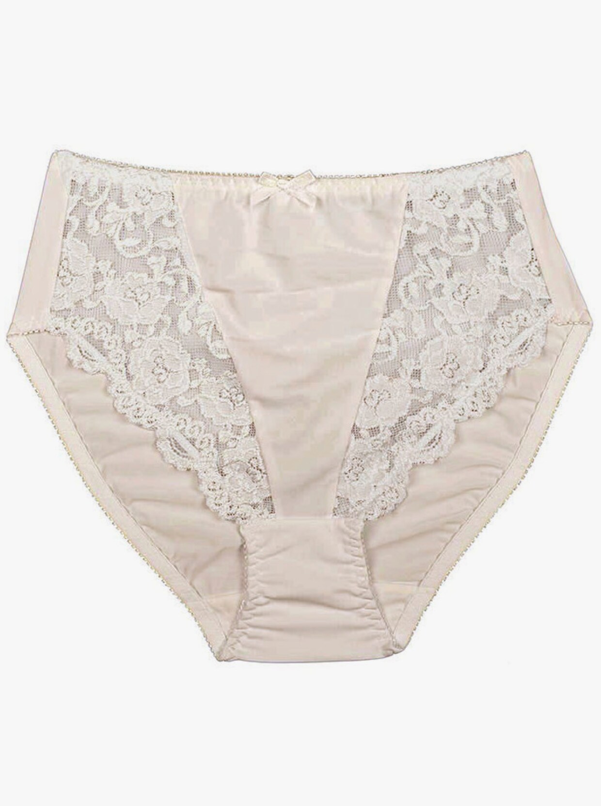 Sassa Slip mit seitlichen Einsätzen - weiß + puder