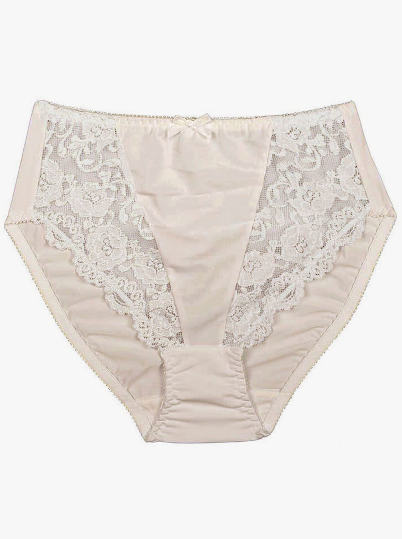 Sassa Slip mit seitlichen Einsätzen - weiß + puder