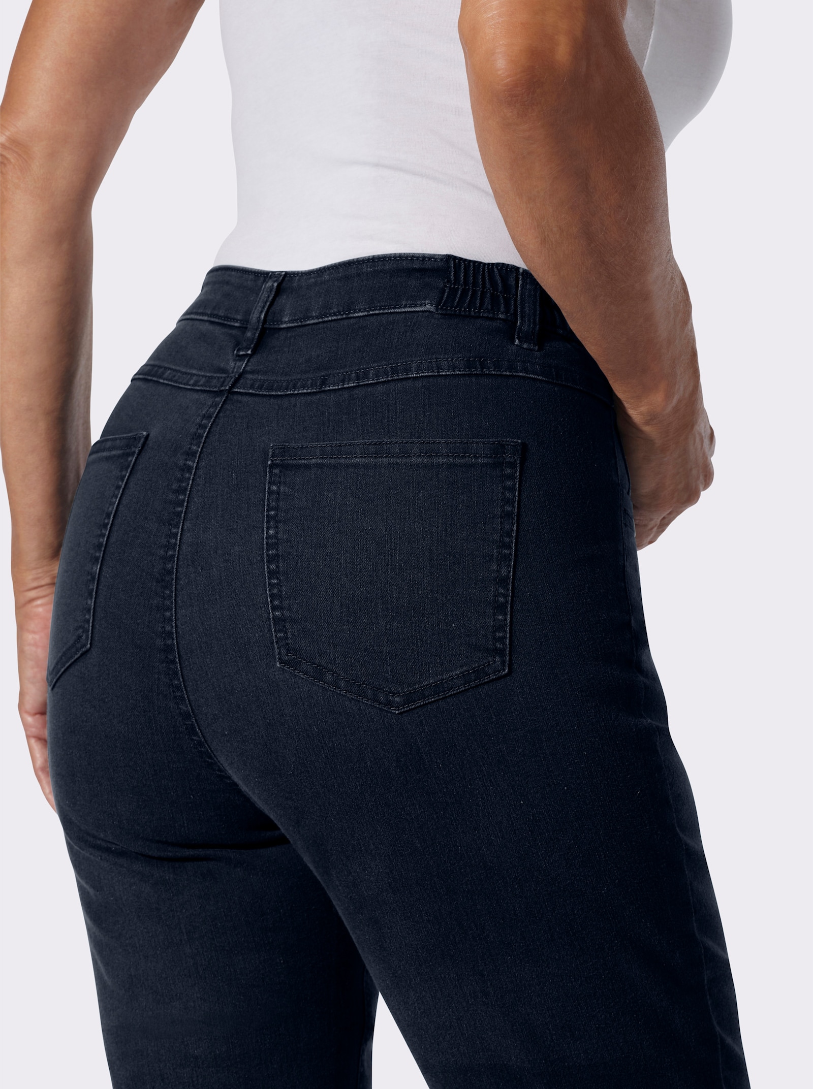 5-Pocket-Jeans mit Ösenverzierung - dark blue
