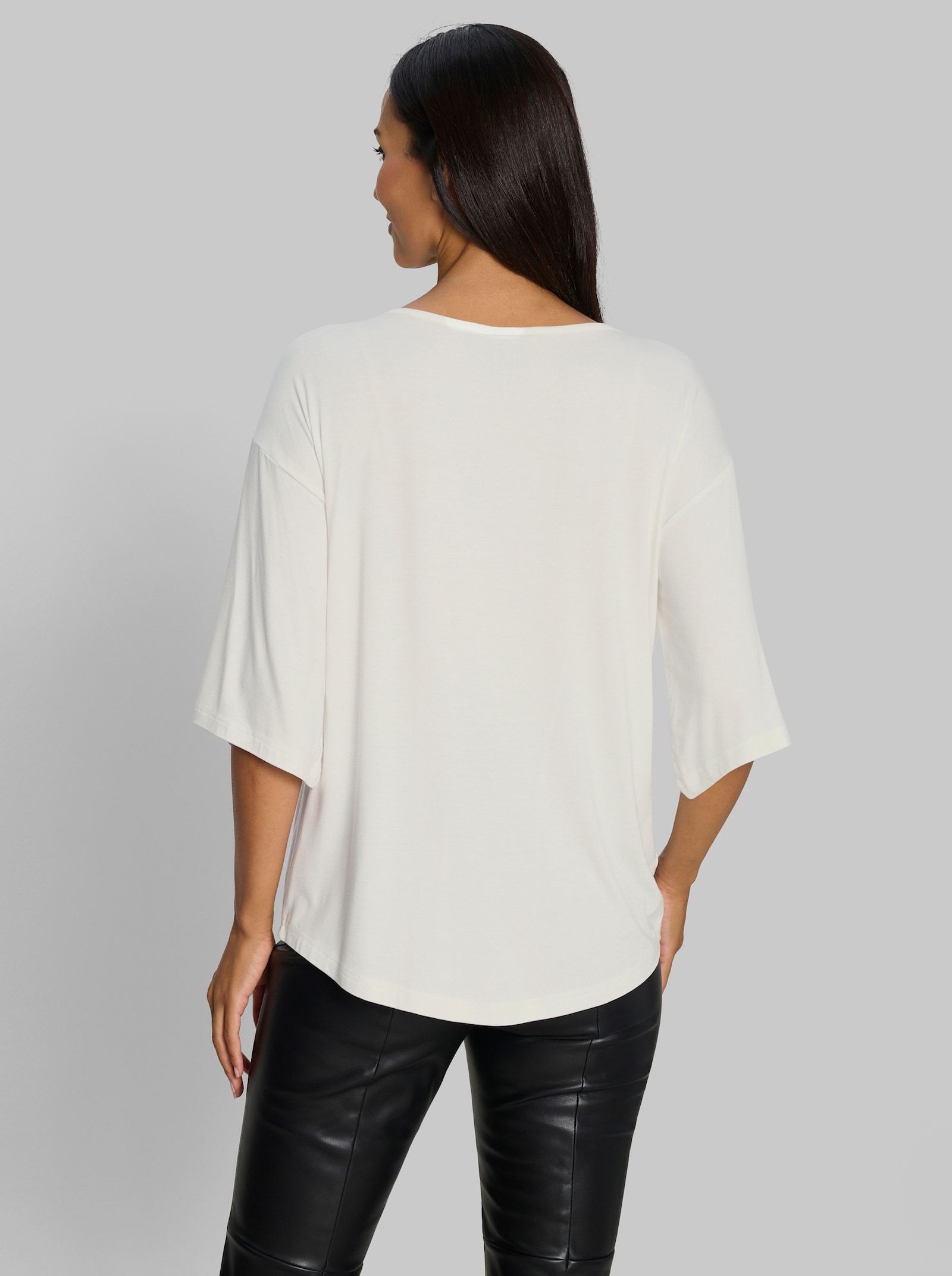 heine Oversize-Shirt mit Palmenprint - ecru-schilf-bedruckt