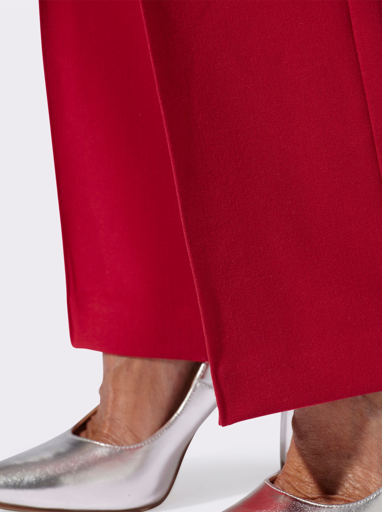 Anzughose mit Dehnbund - rot