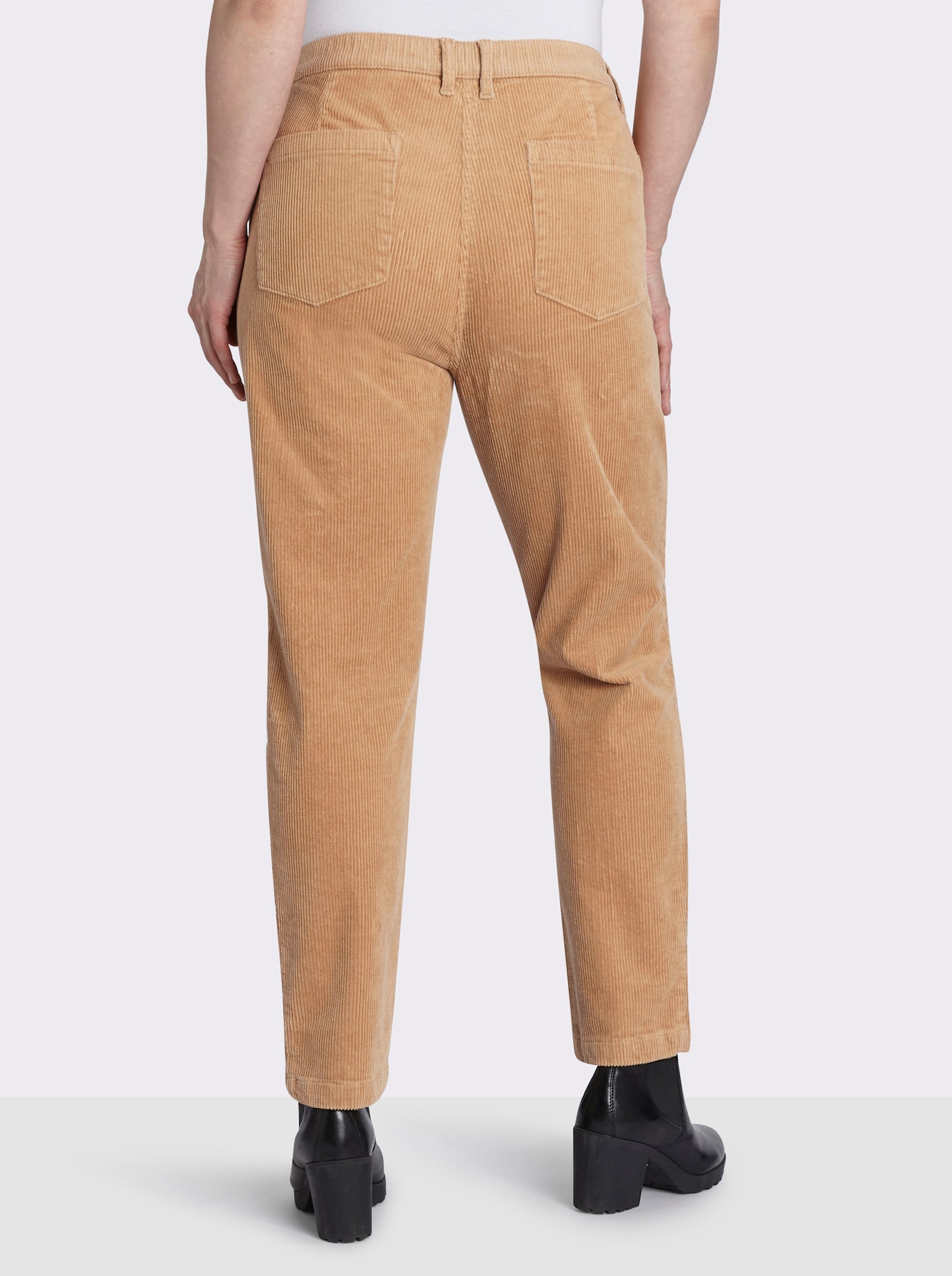sheego Cordhose mit schmalem Bein - camel