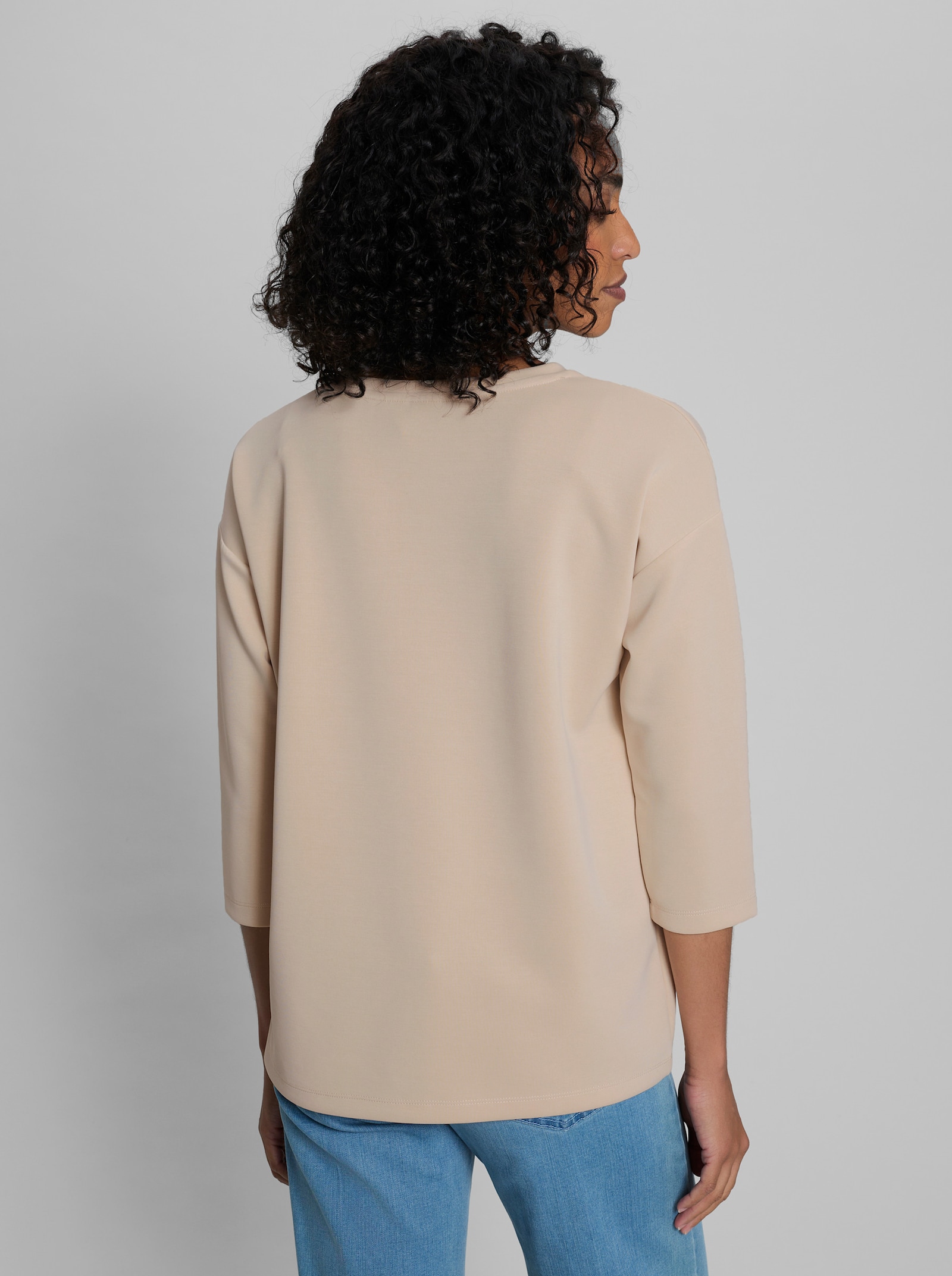 heine Sweatshirt mit Stickerei - sand