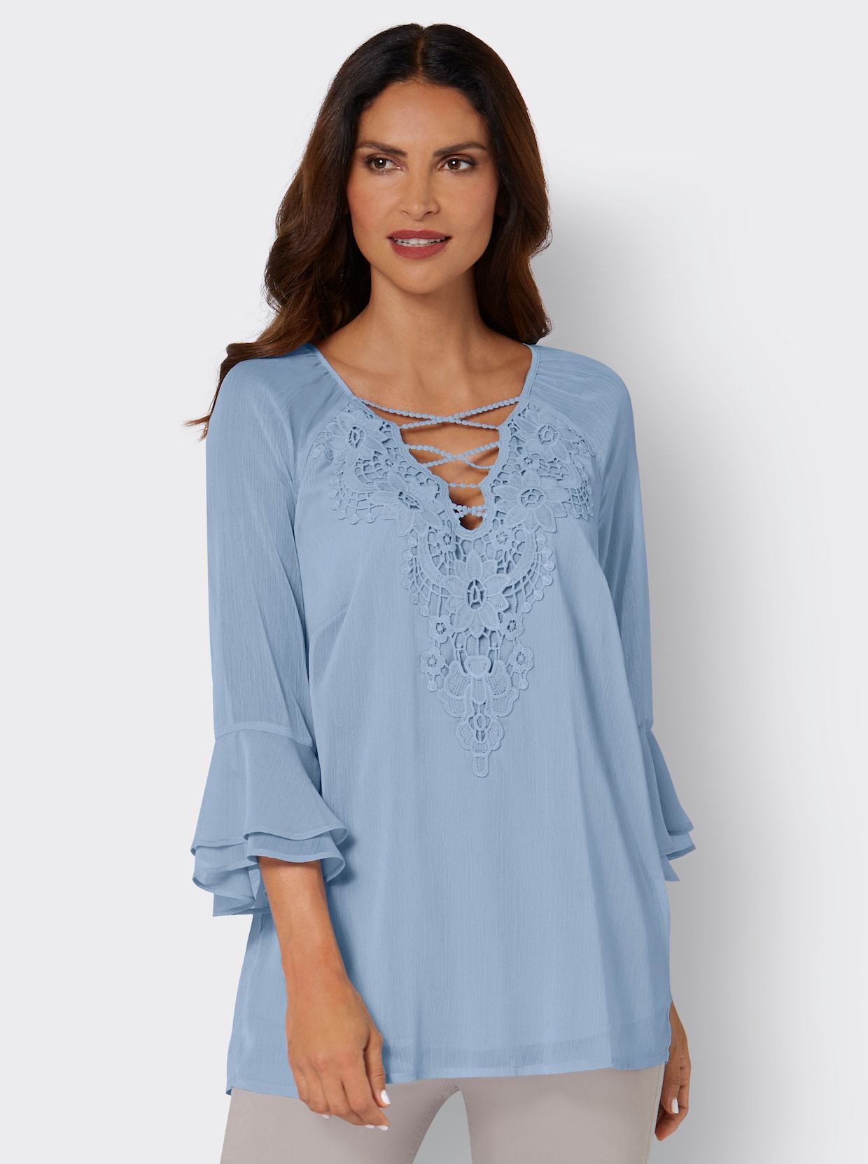 Comfortabele blouse - bleu