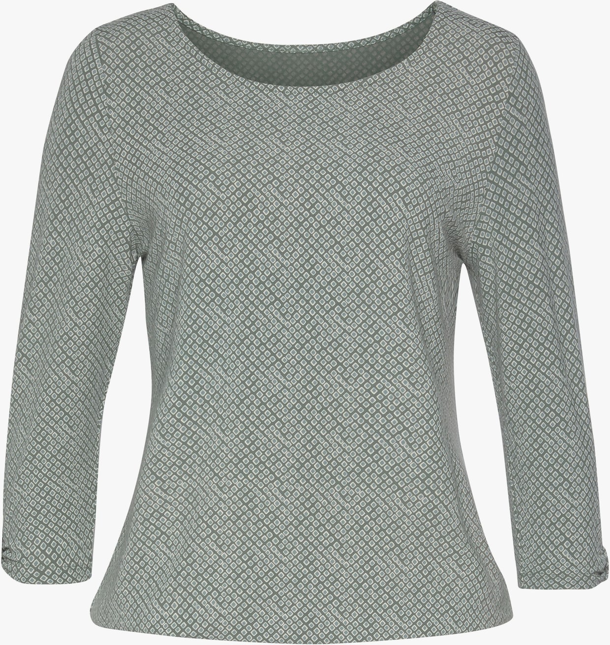 LASCANA Shirt met 3/4-mouw - groen, zwart