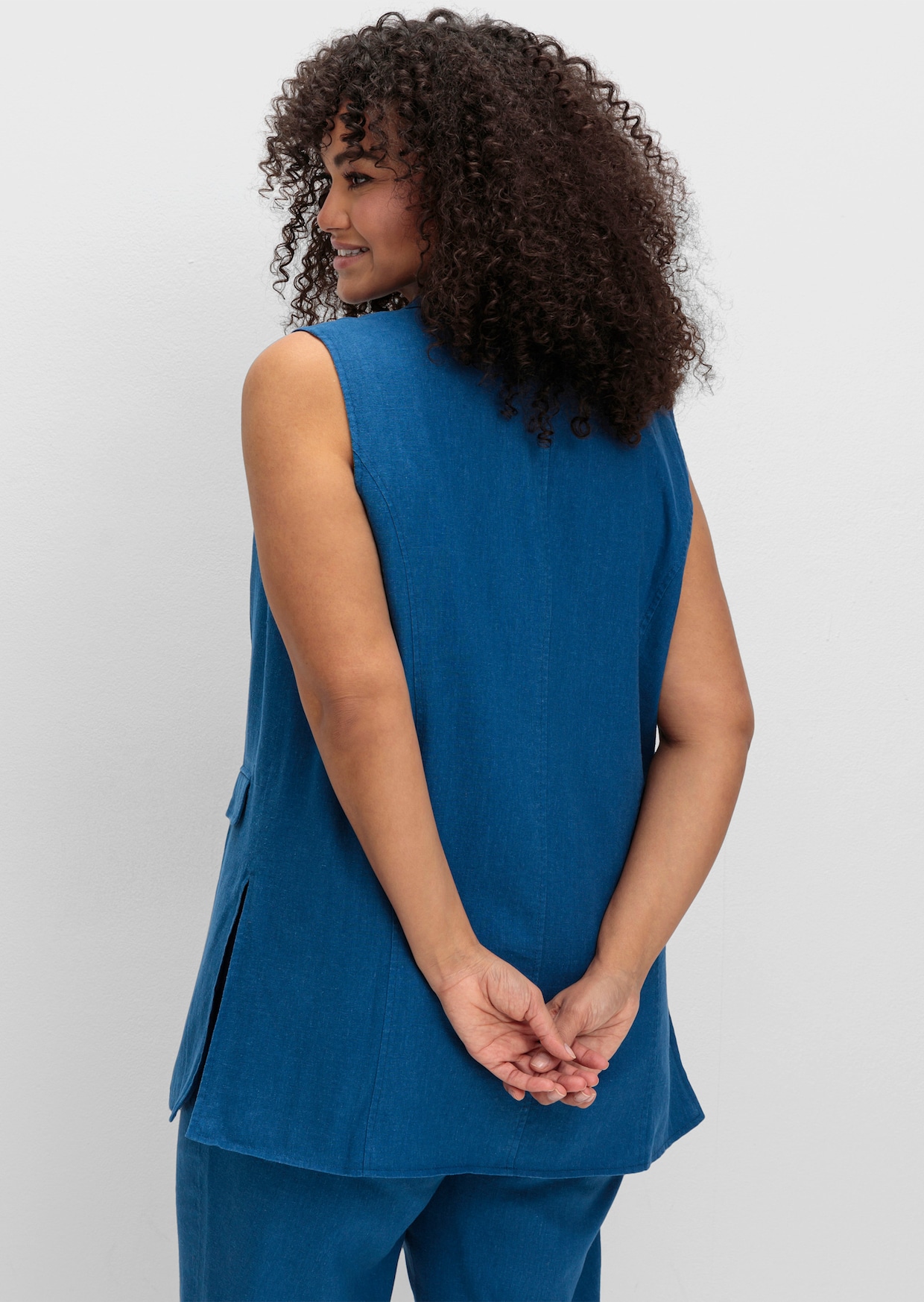 sheego Longweste - blaubeere