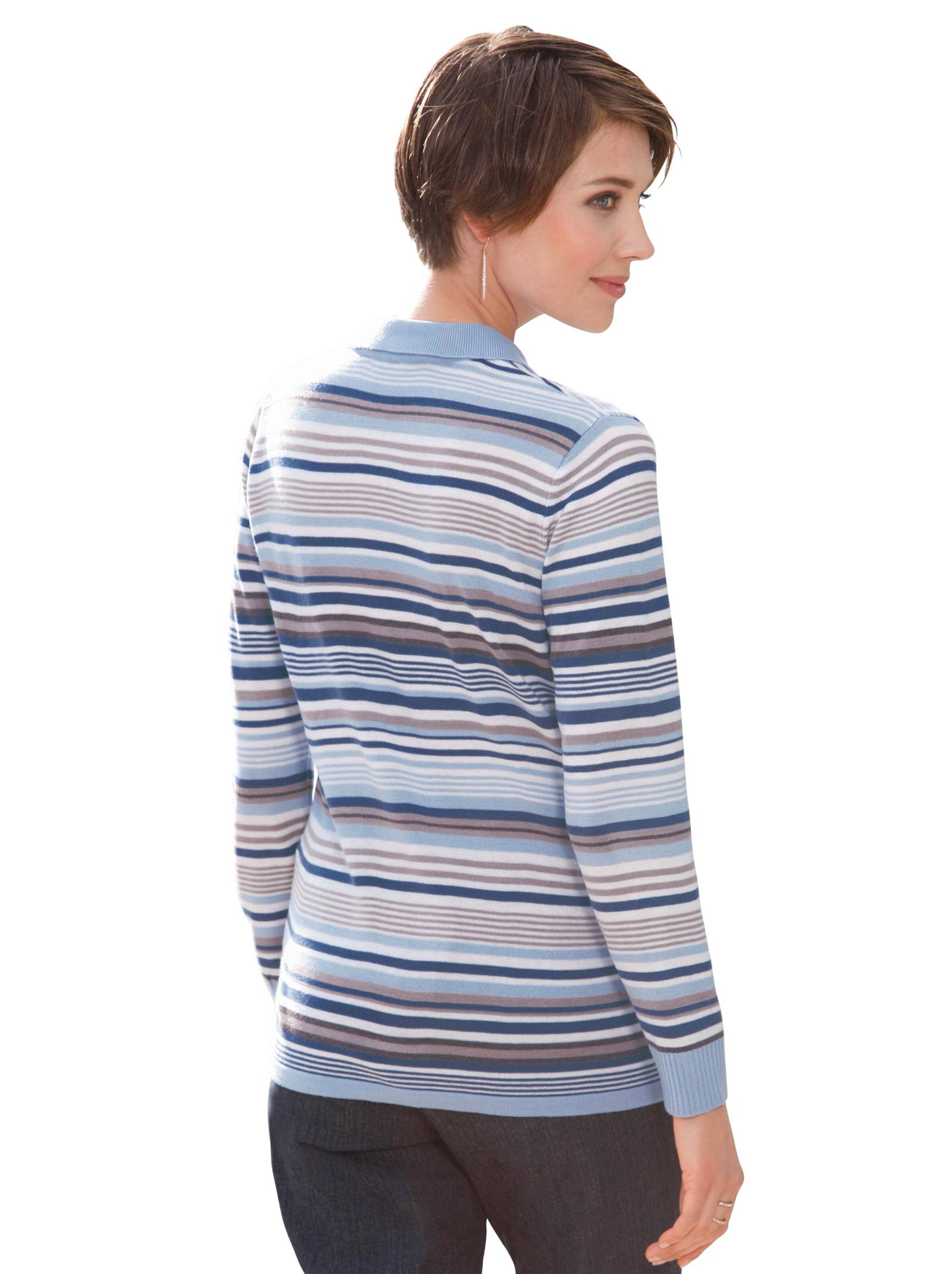 Collection L Pullover - bleu-geringelt