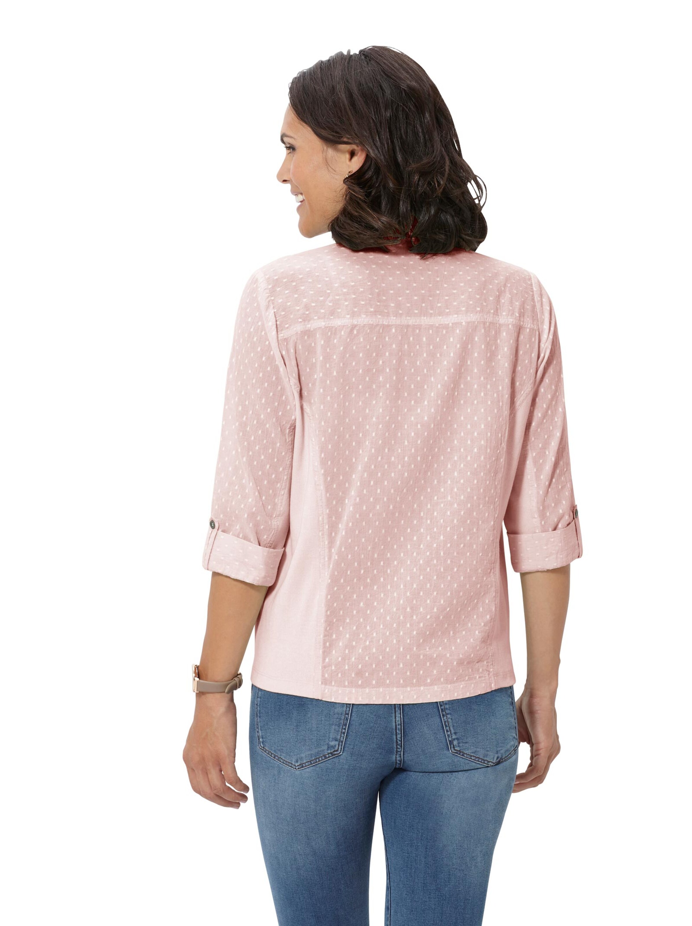 Collection L Hemdbluse - rosé-getupft