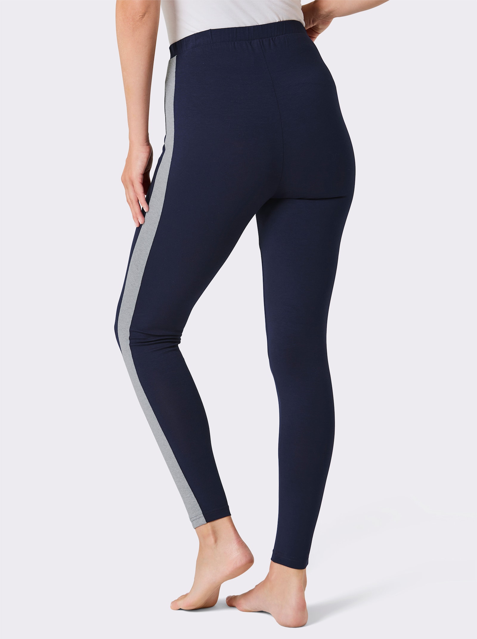 feel good Leggings - marine-steingrau