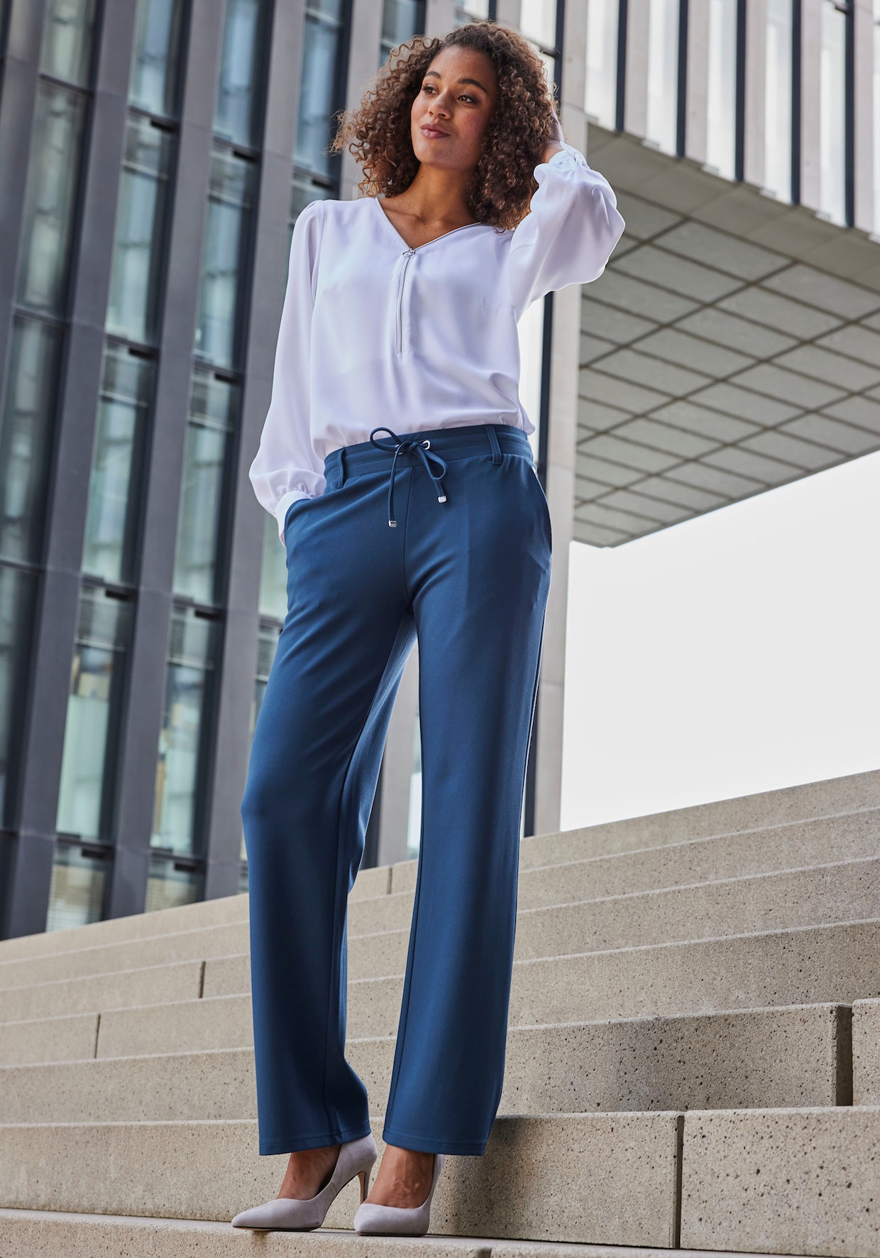 LASCANA Homewear-broek - blauw