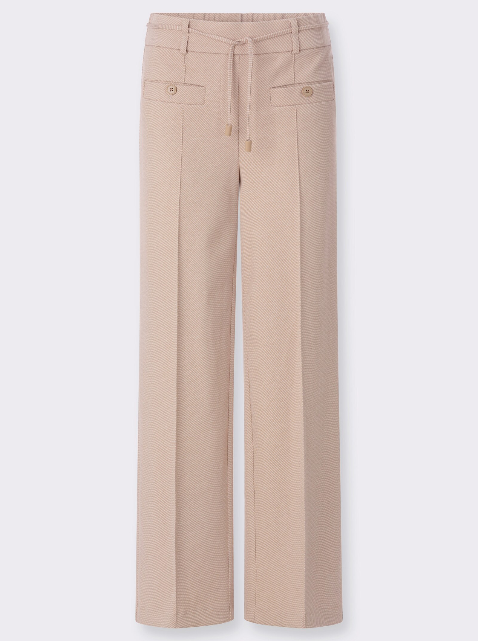 Jerseyhose inklusive Stoffgürtel - champagner-beige-meliert