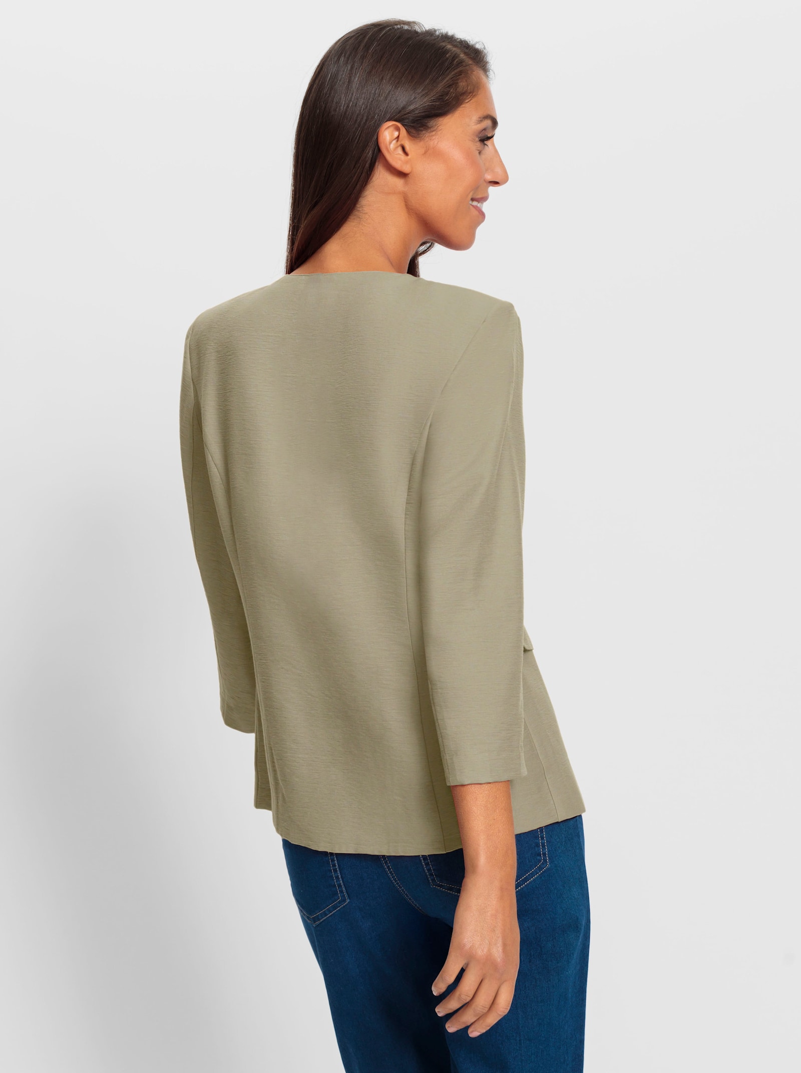 heine Kurzblazer mit Zierpatten - schlamm