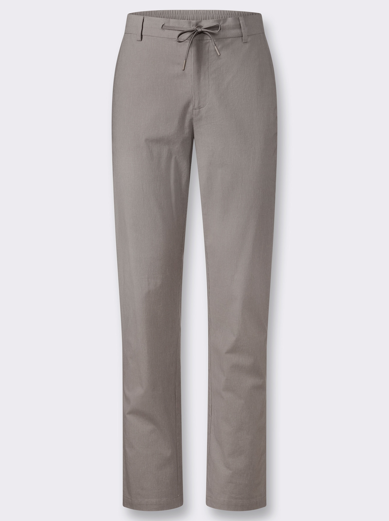 Marco Donati Hose mit Rundum-Dehnbund - taupe-gestreift
