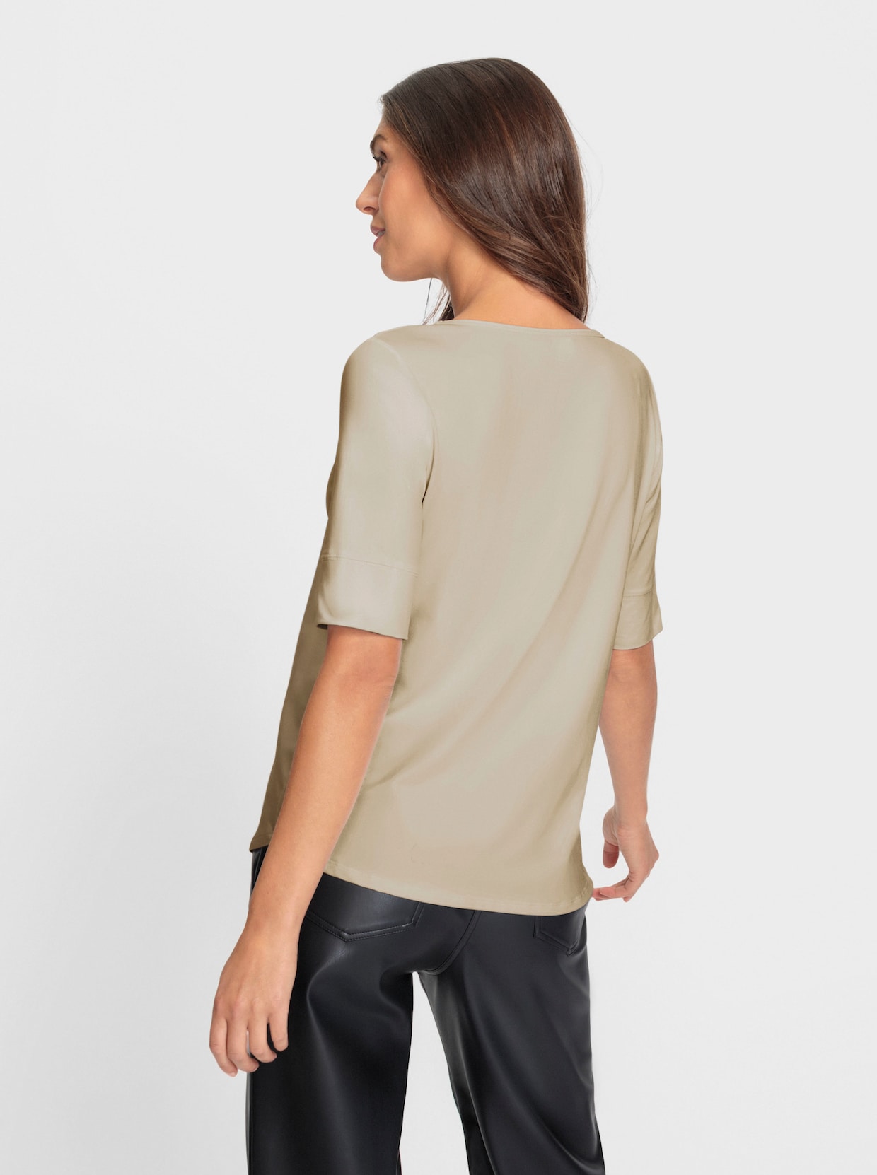 heine Shirt met korte mouwen - zand