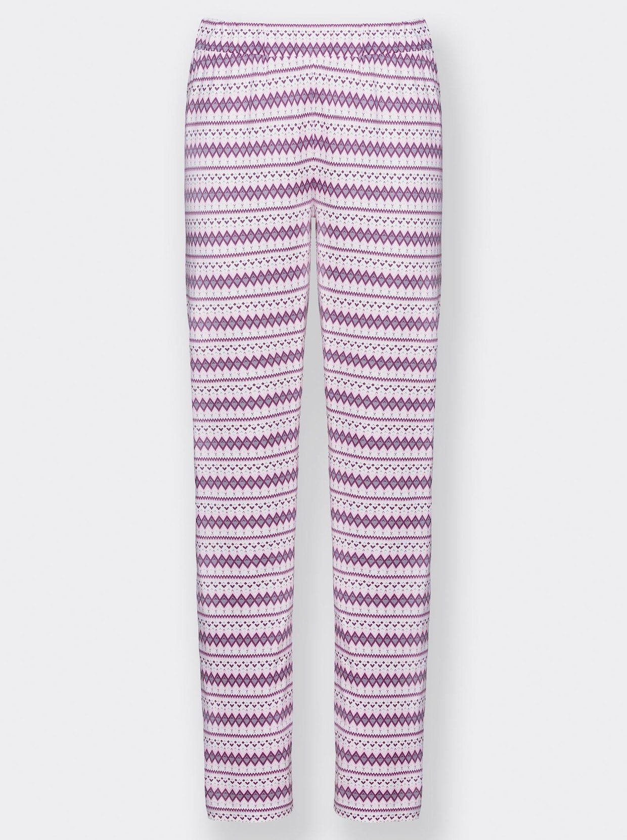 pastunette Schlafanzug - aubergine-bedruckt