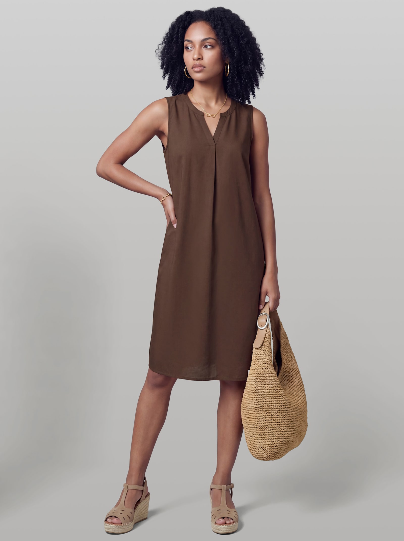 heine Sommerkleid zum Schlupfen - schoko
