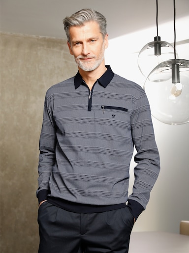 Hajo Poloshirt met lange mouwen - marine